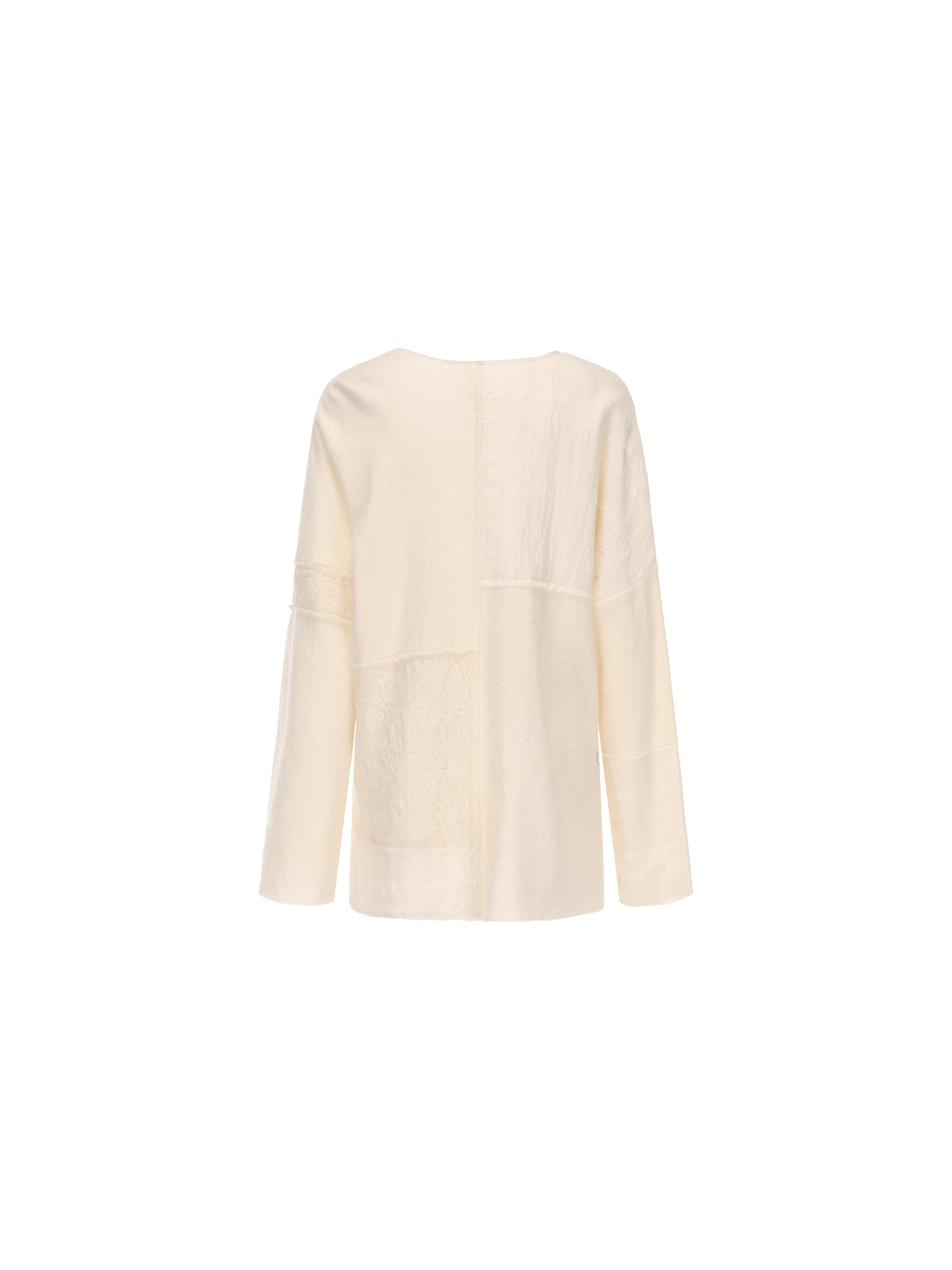 Off-white Patchwork Loose Cardigan