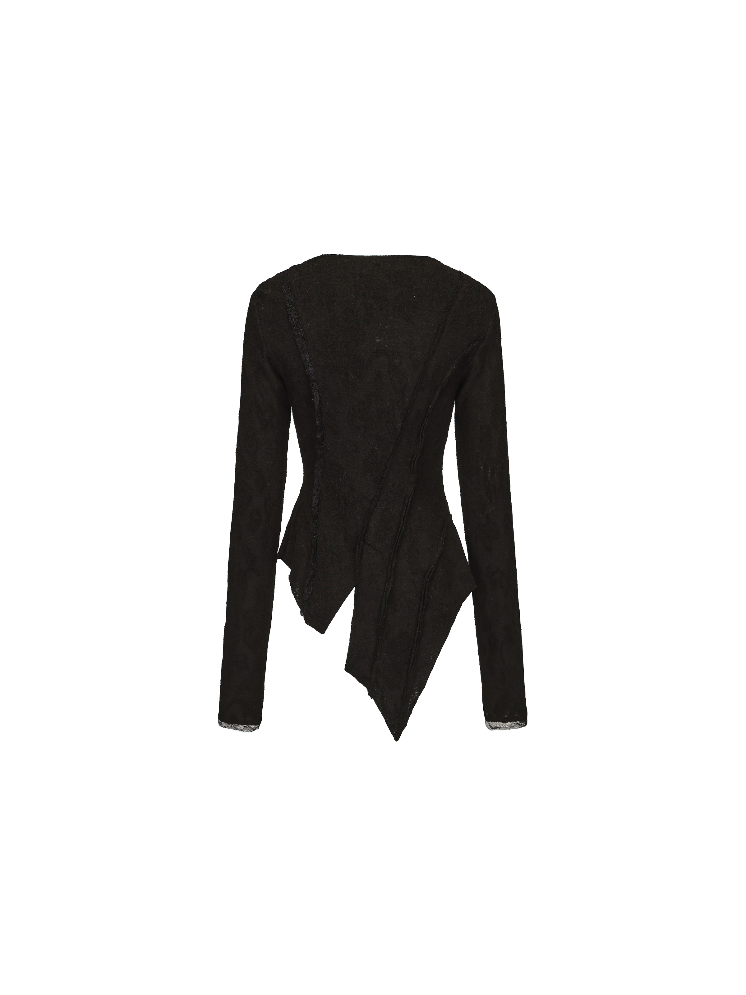 Black Panelled Fake Two-piece Top