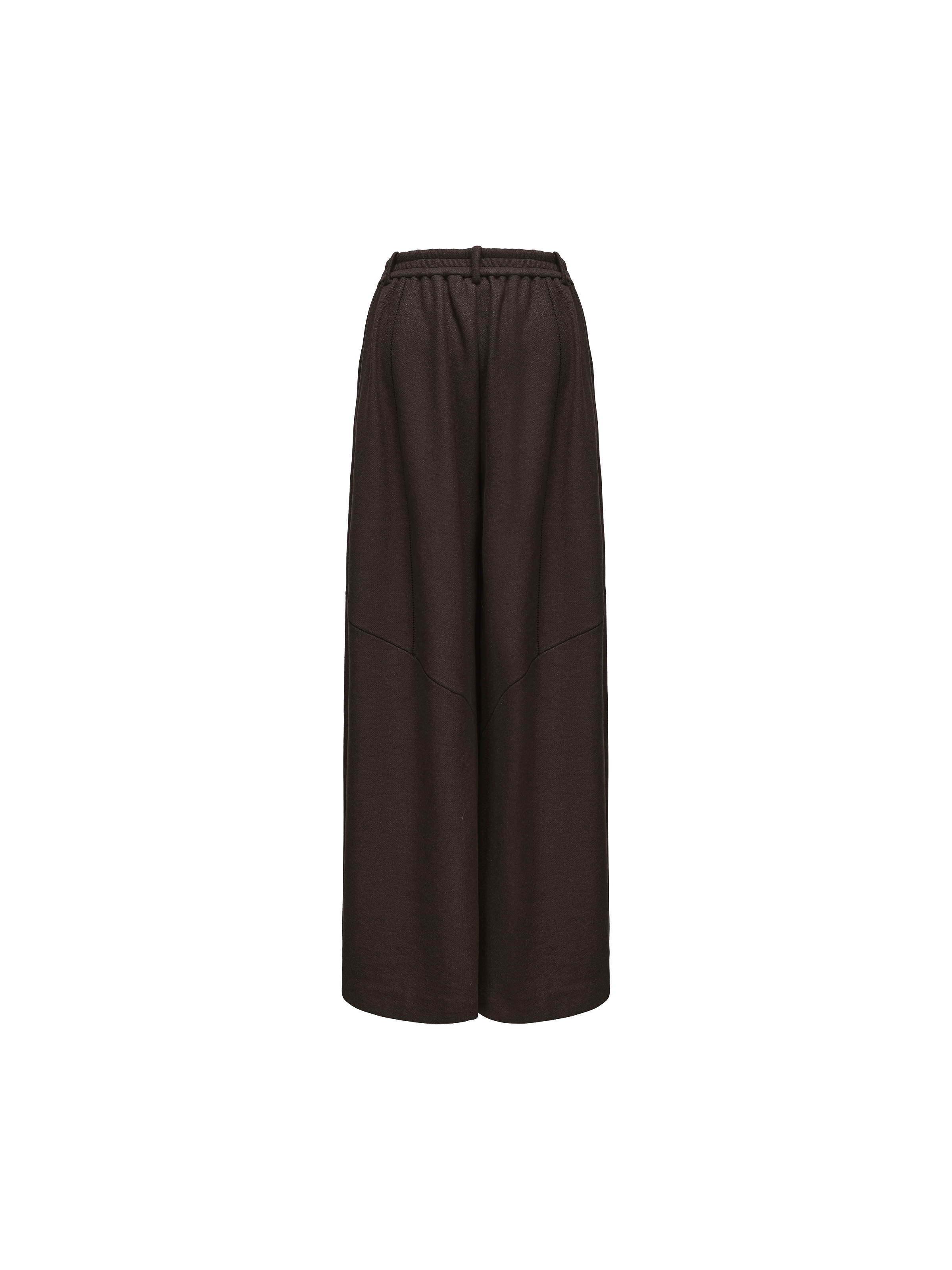 Greyish Purple Panelled Stacked Wide-leg Pants