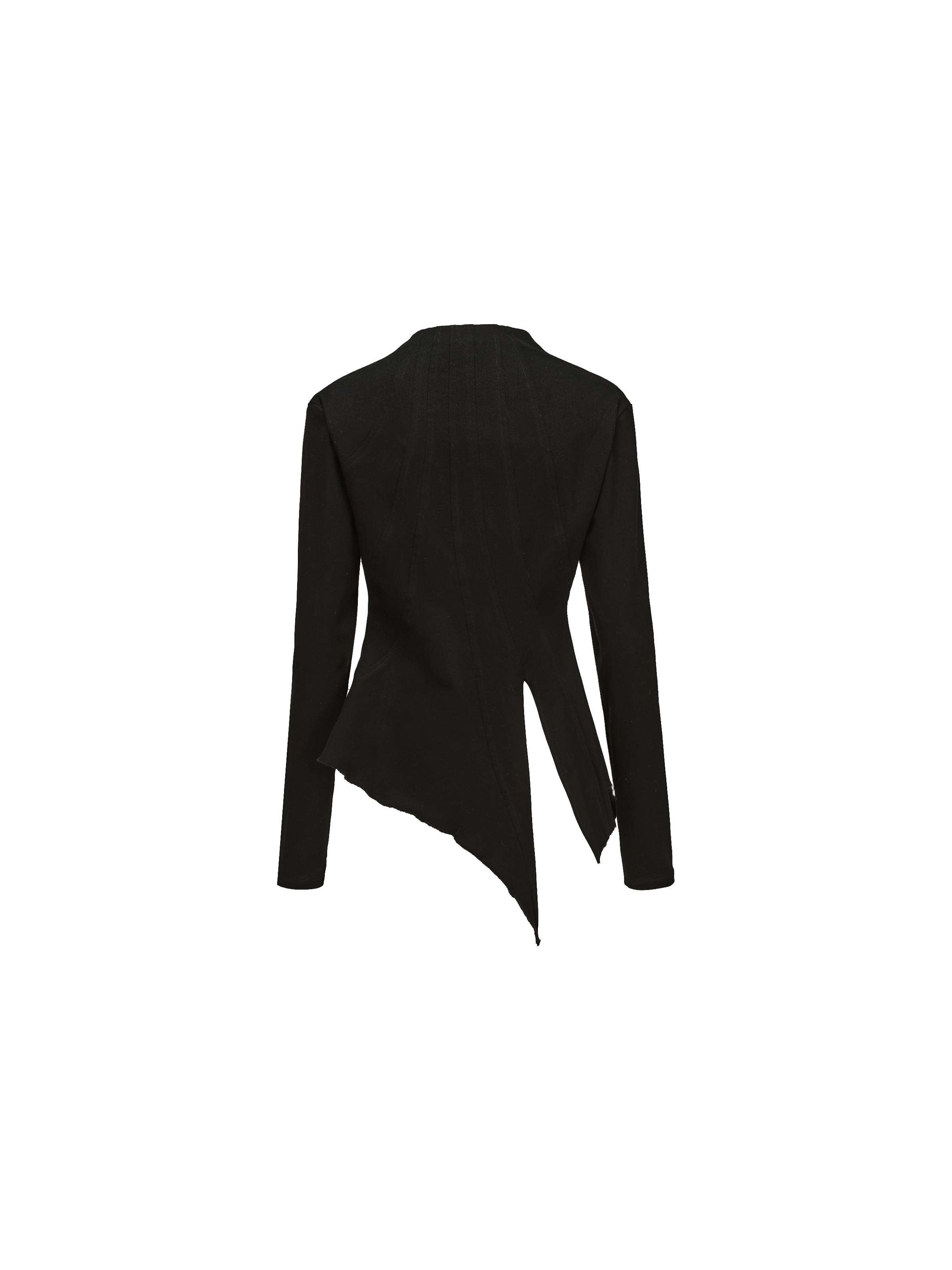 Black Structured Panelled Jacket