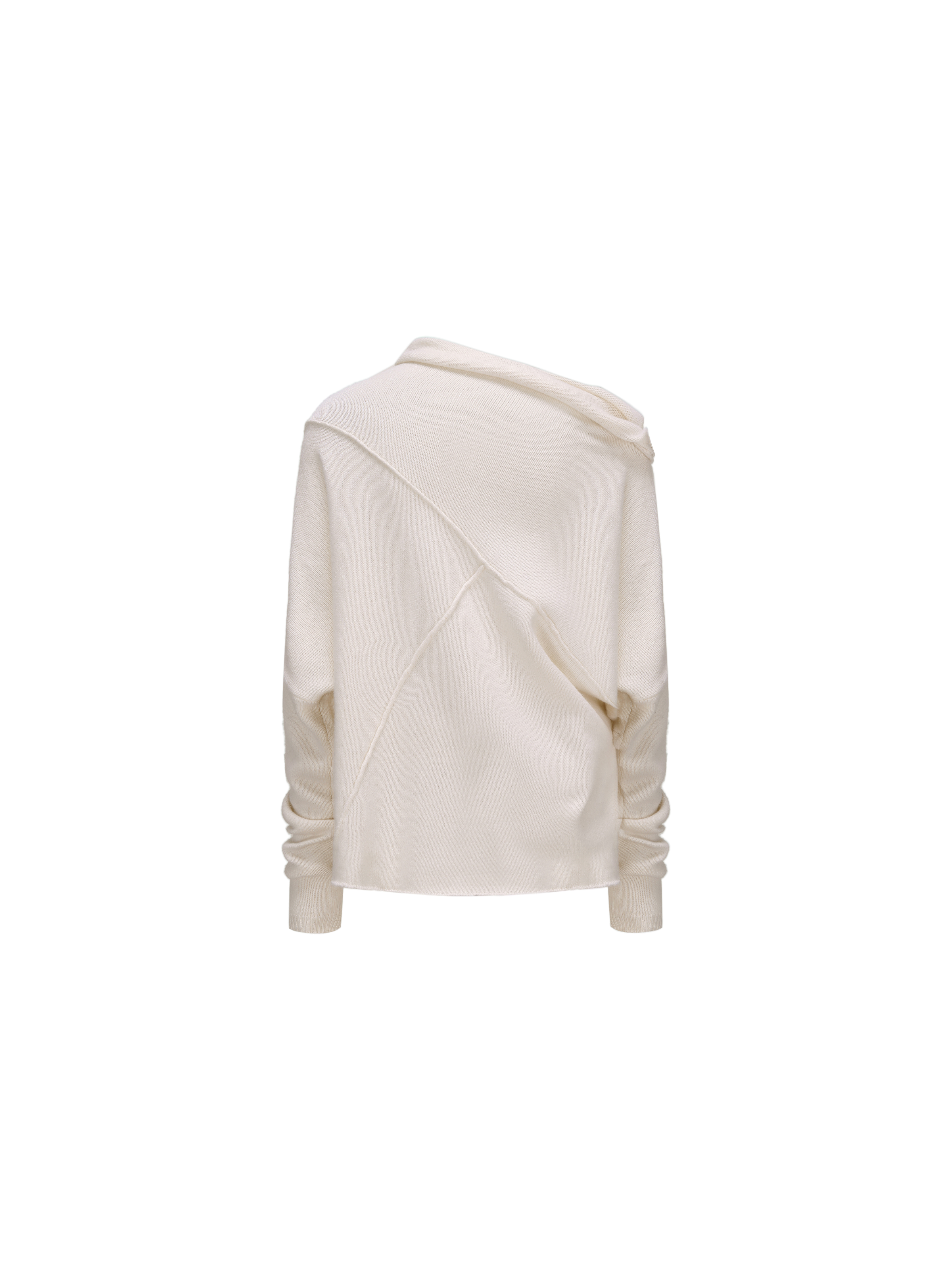 Off-white Slanted Collar Knit Sweater