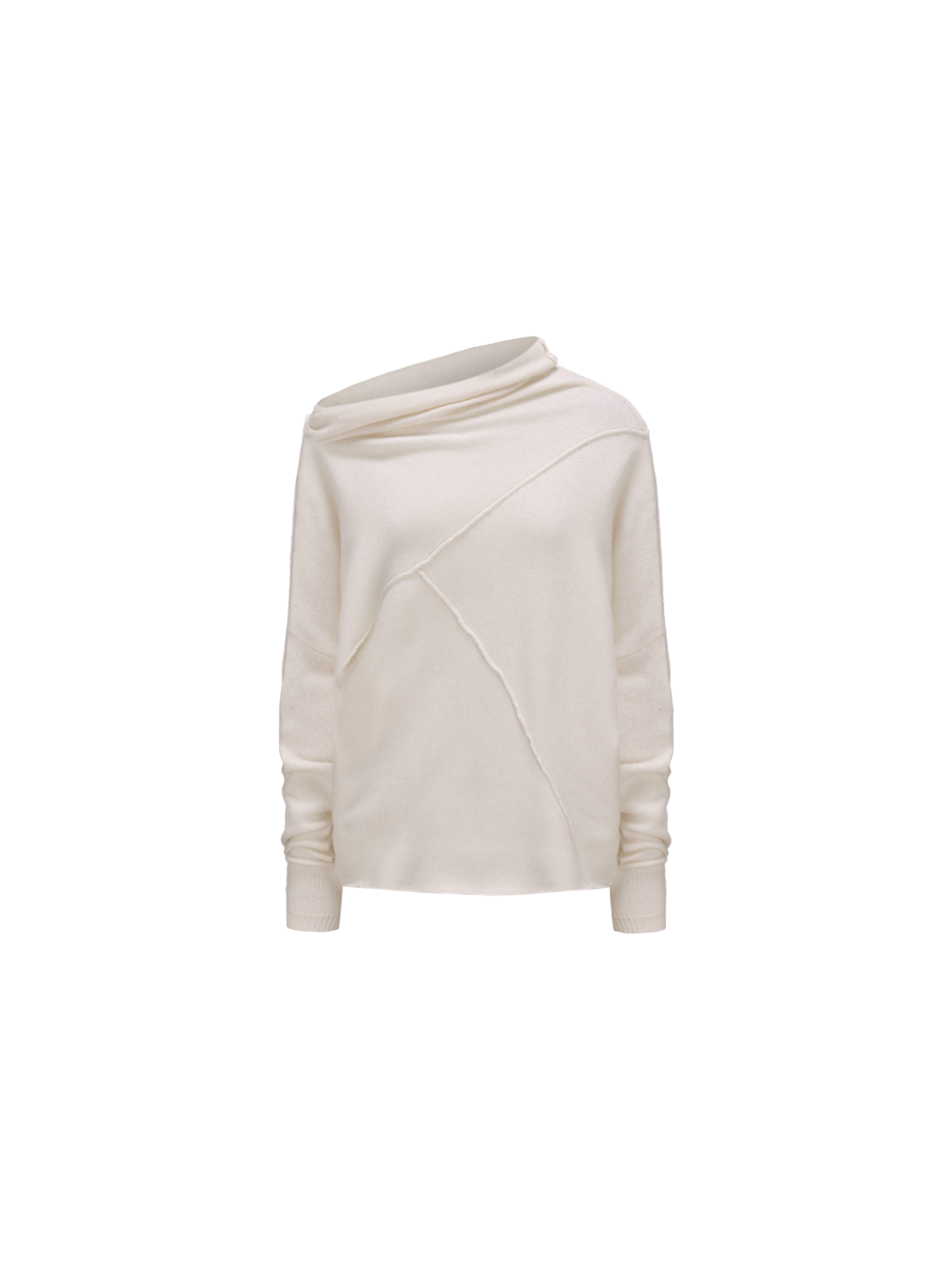 Off-white Slanted Collar Knit Sweater