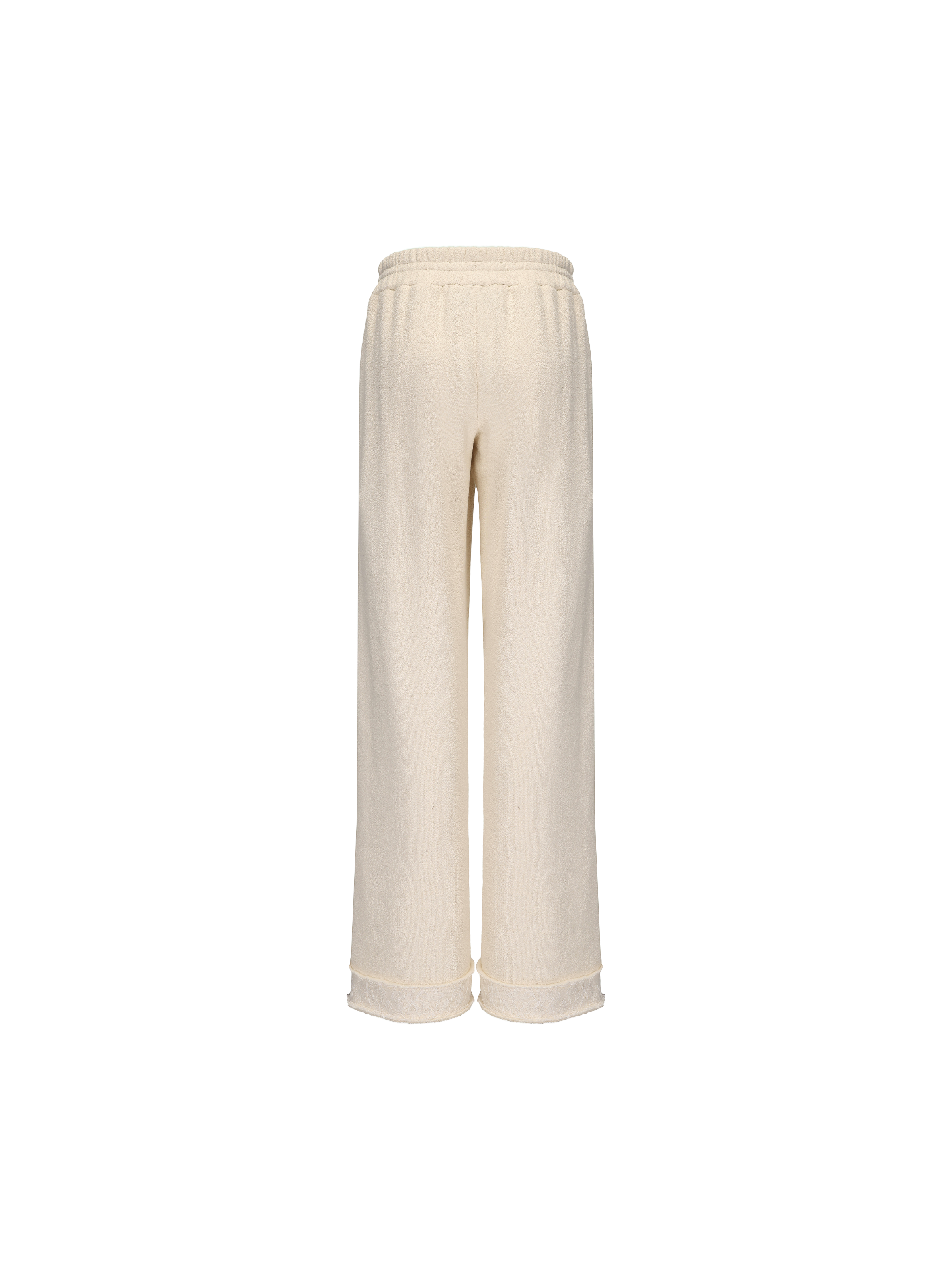 Off-white Loose Straight Pants