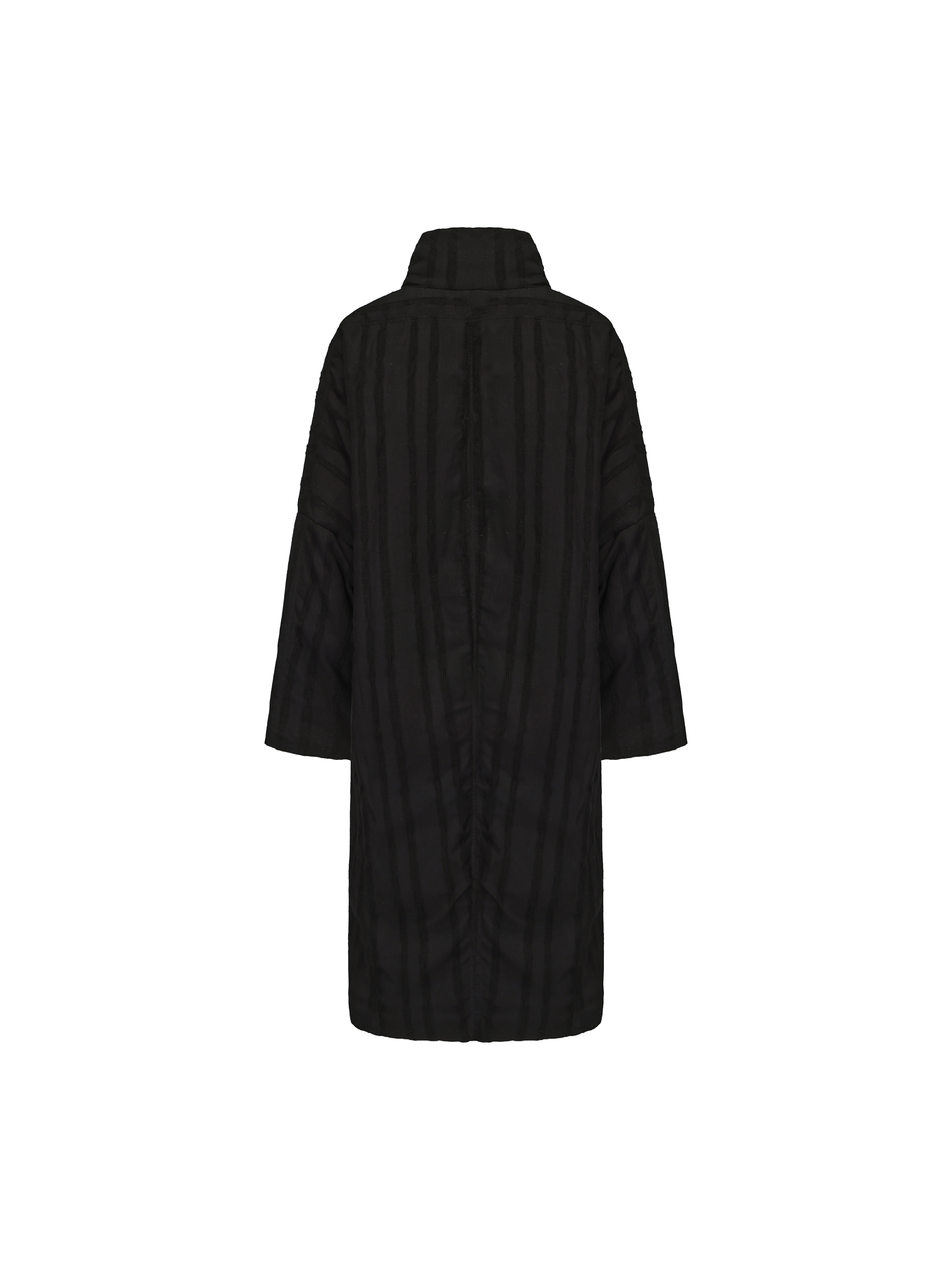 Dark Houndstooth Long Down Jacket