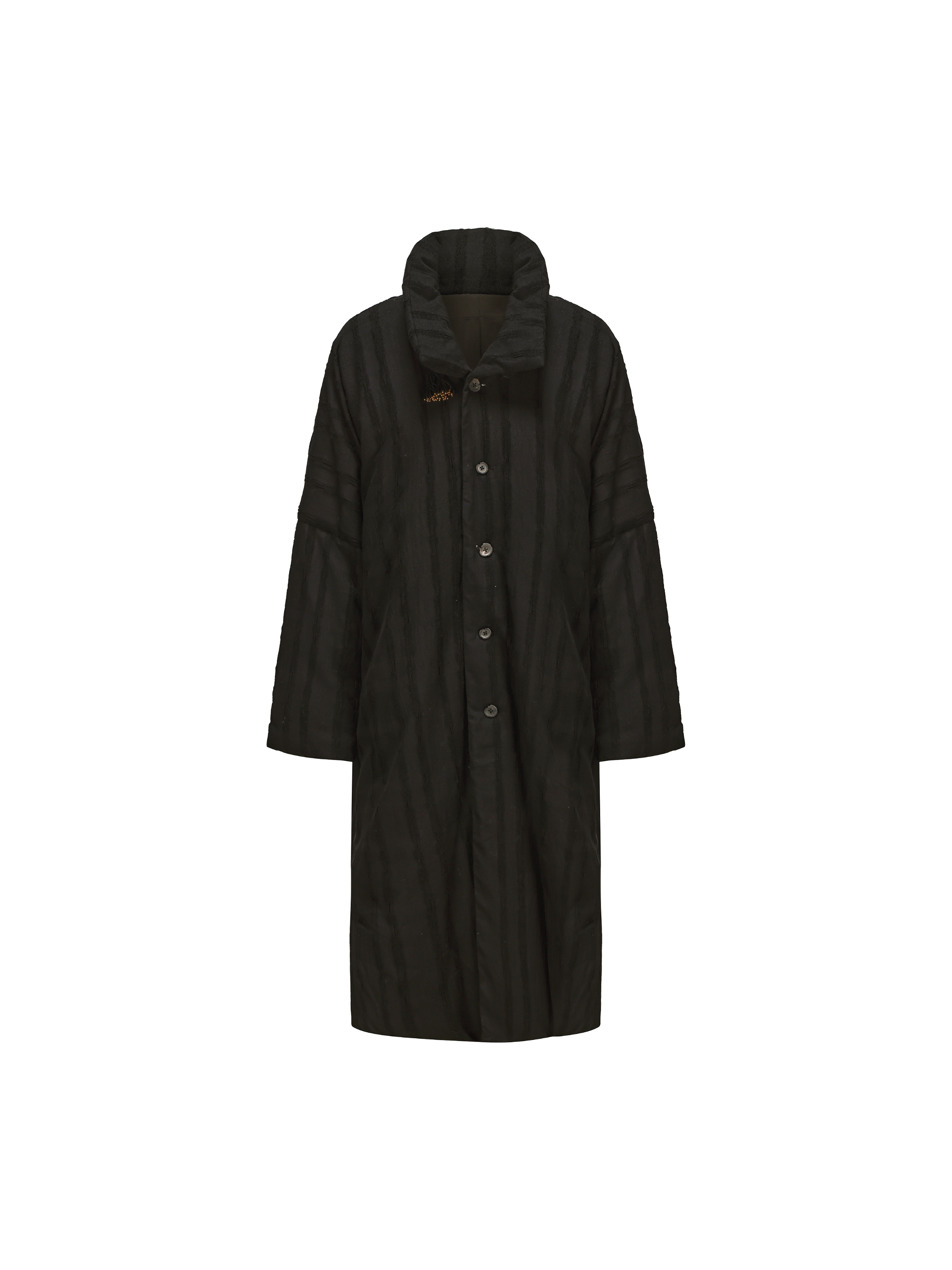 Dark Houndstooth Long Down Jacket