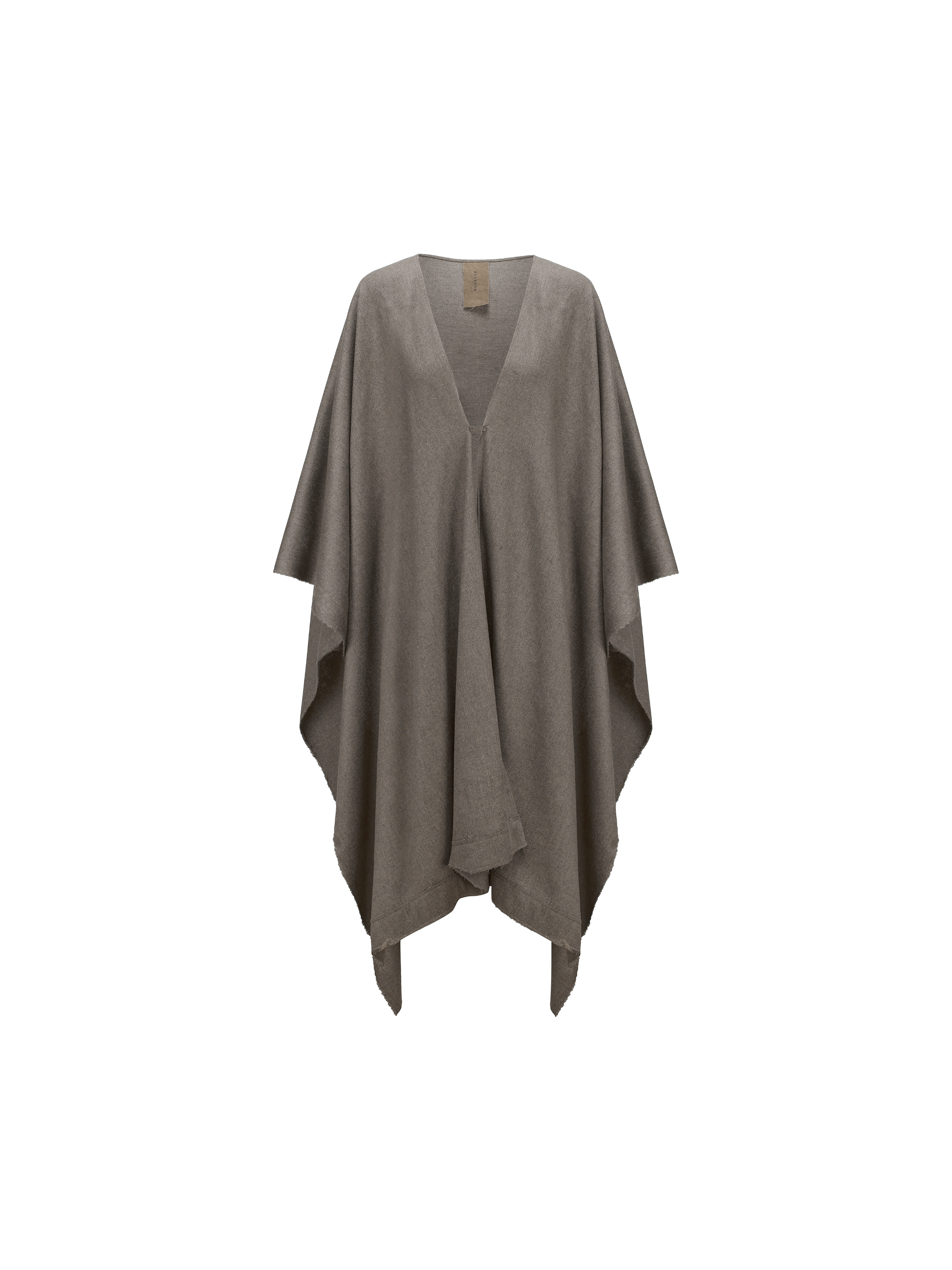 Camel Grey Batwing Sleeve Cape