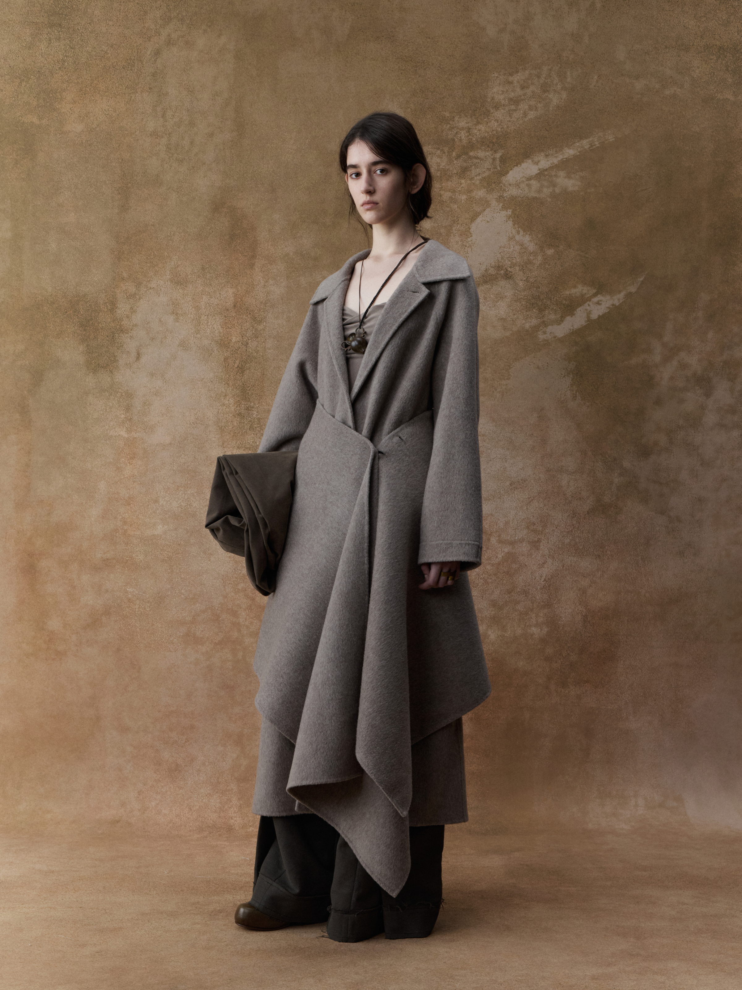 Sandstone Camel Wool Cape Coat