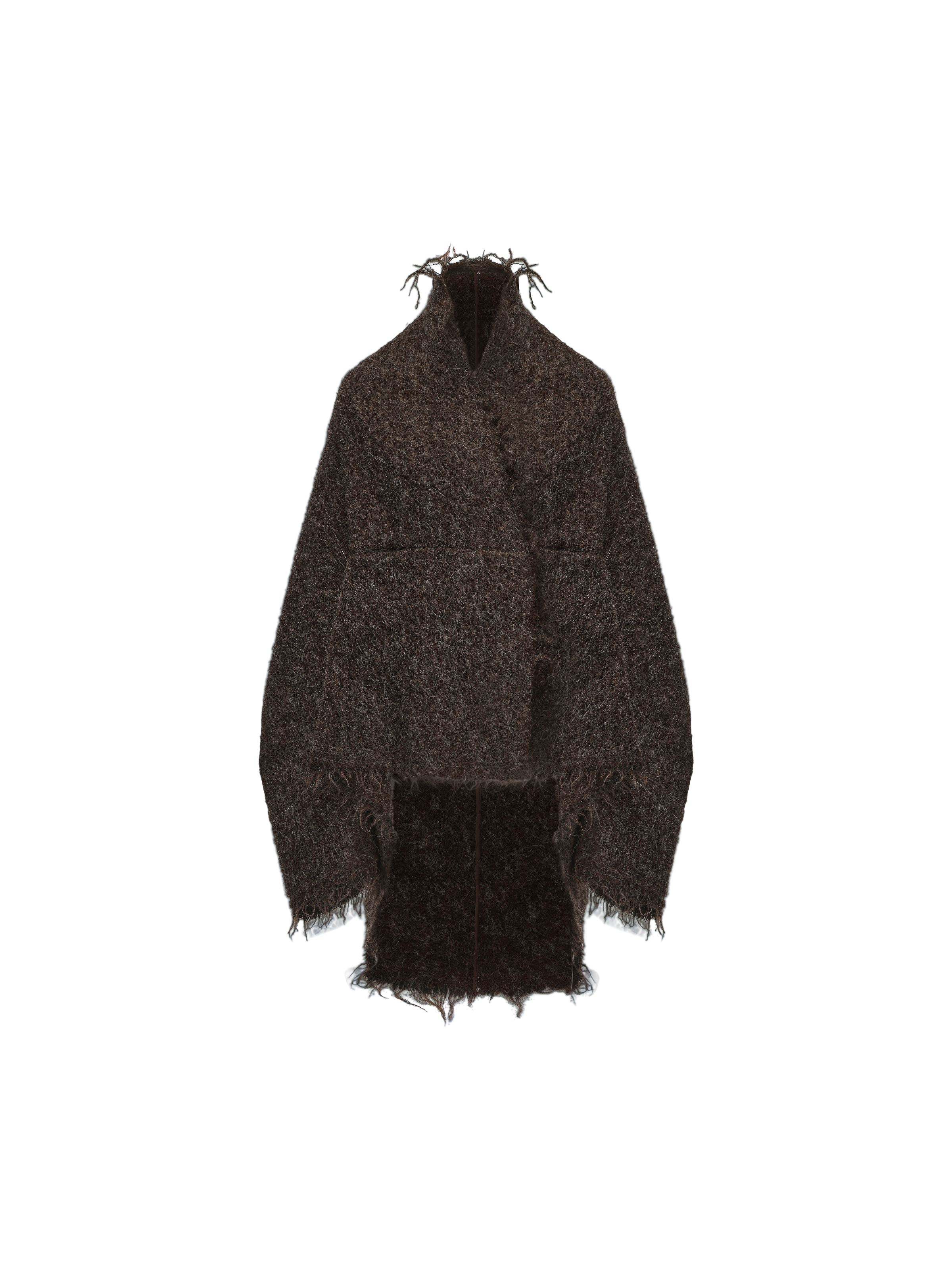 Alpaca Wool Two-way Structured Cardigan