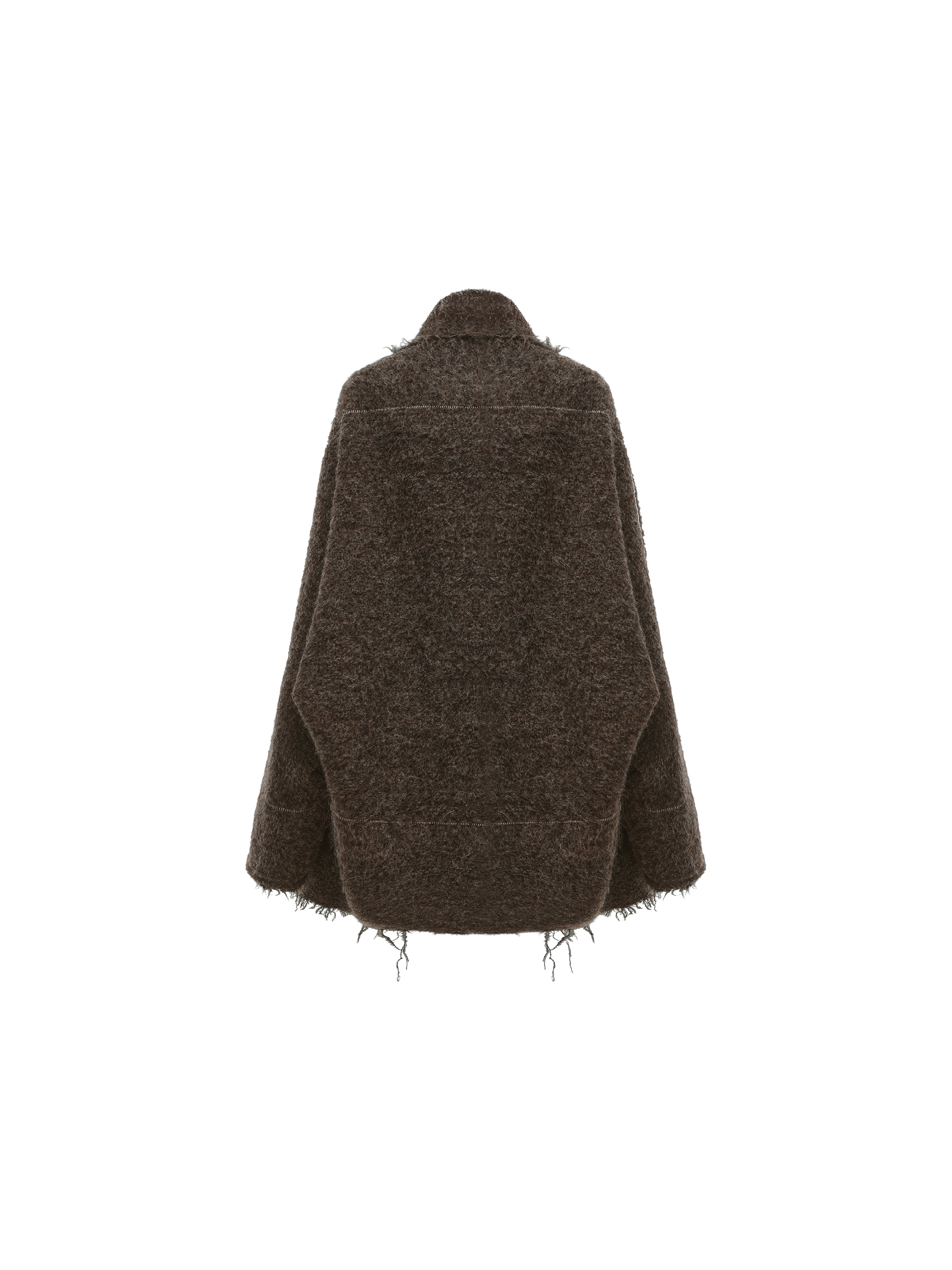 Alpaca Wool Two-way Structured Cardigan