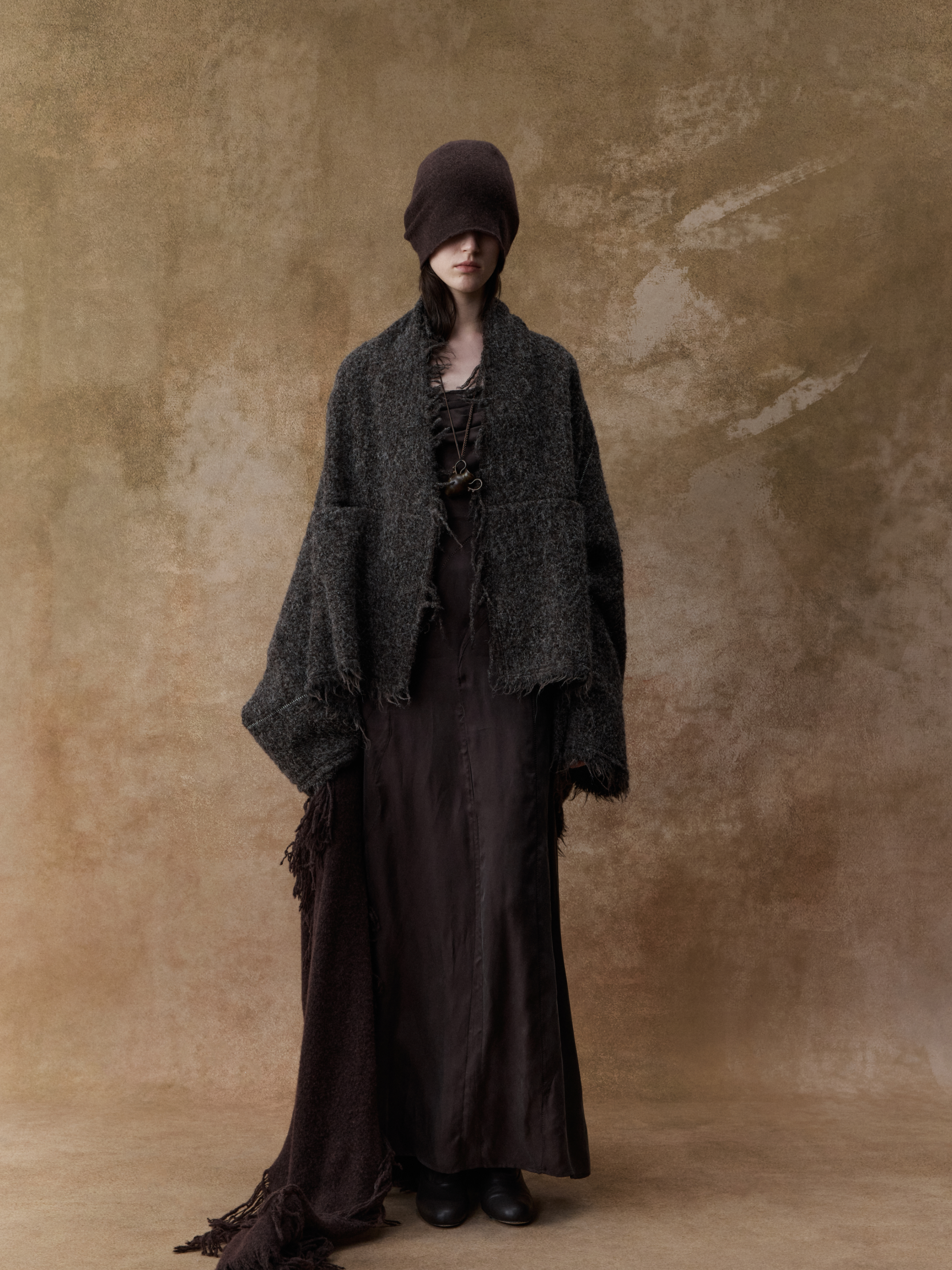 Alpaca Wool Two-way Structured Cardigan