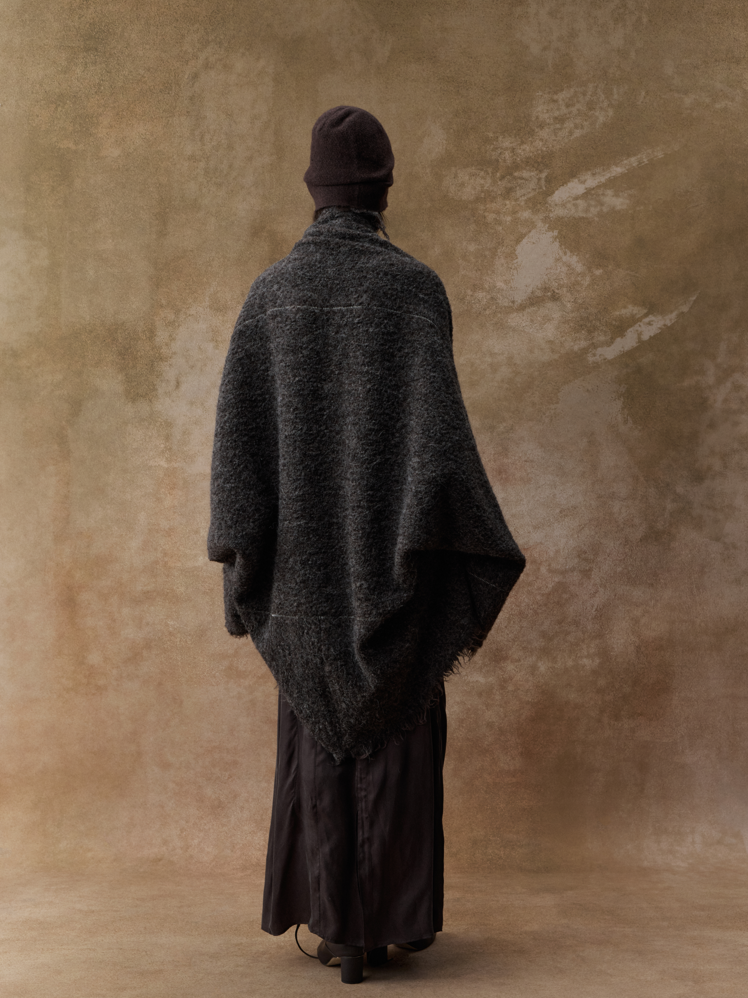 Alpaca Wool Two-way Structured Cardigan