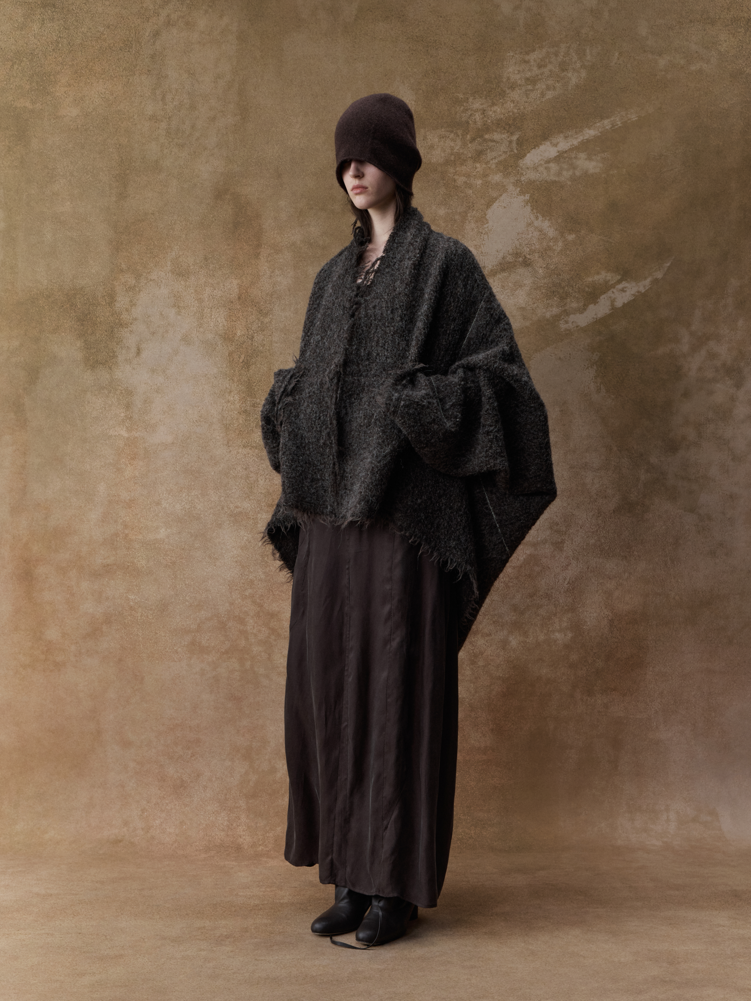 Alpaca Wool Two-way Structured Cardigan