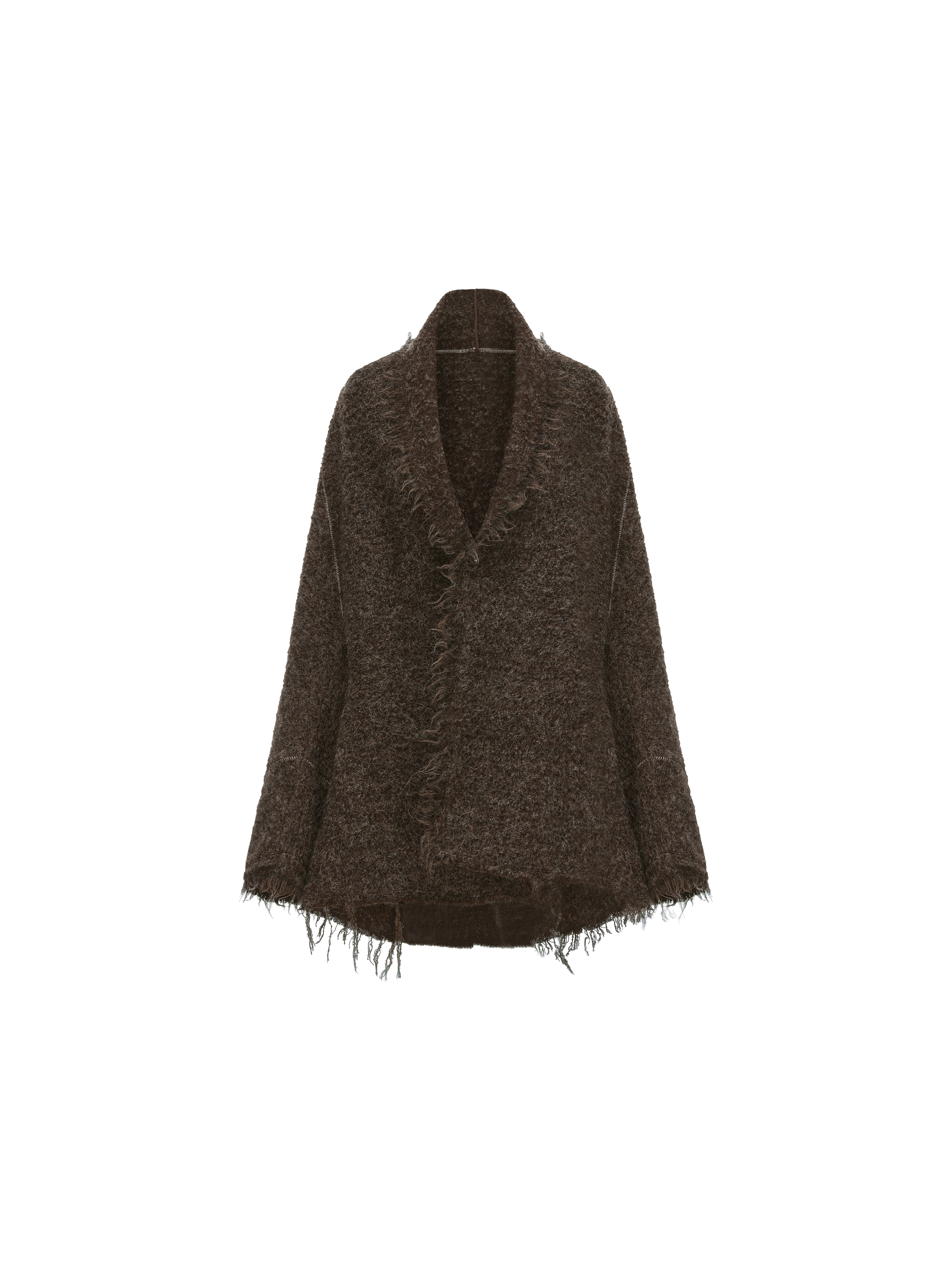 Alpaca Wool Two-way Structured Cardigan