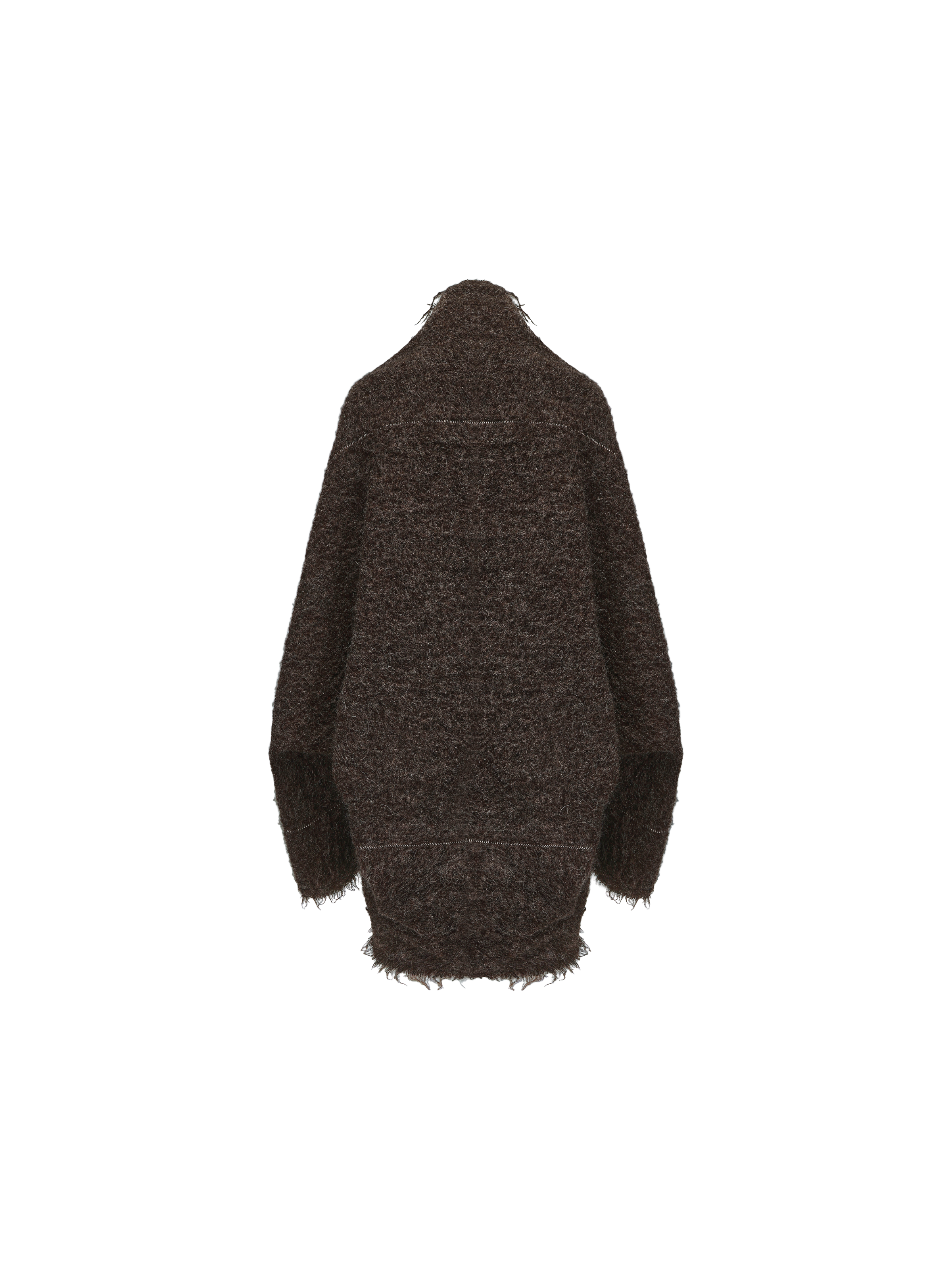 Alpaca Wool Two-way Structured Cardigan