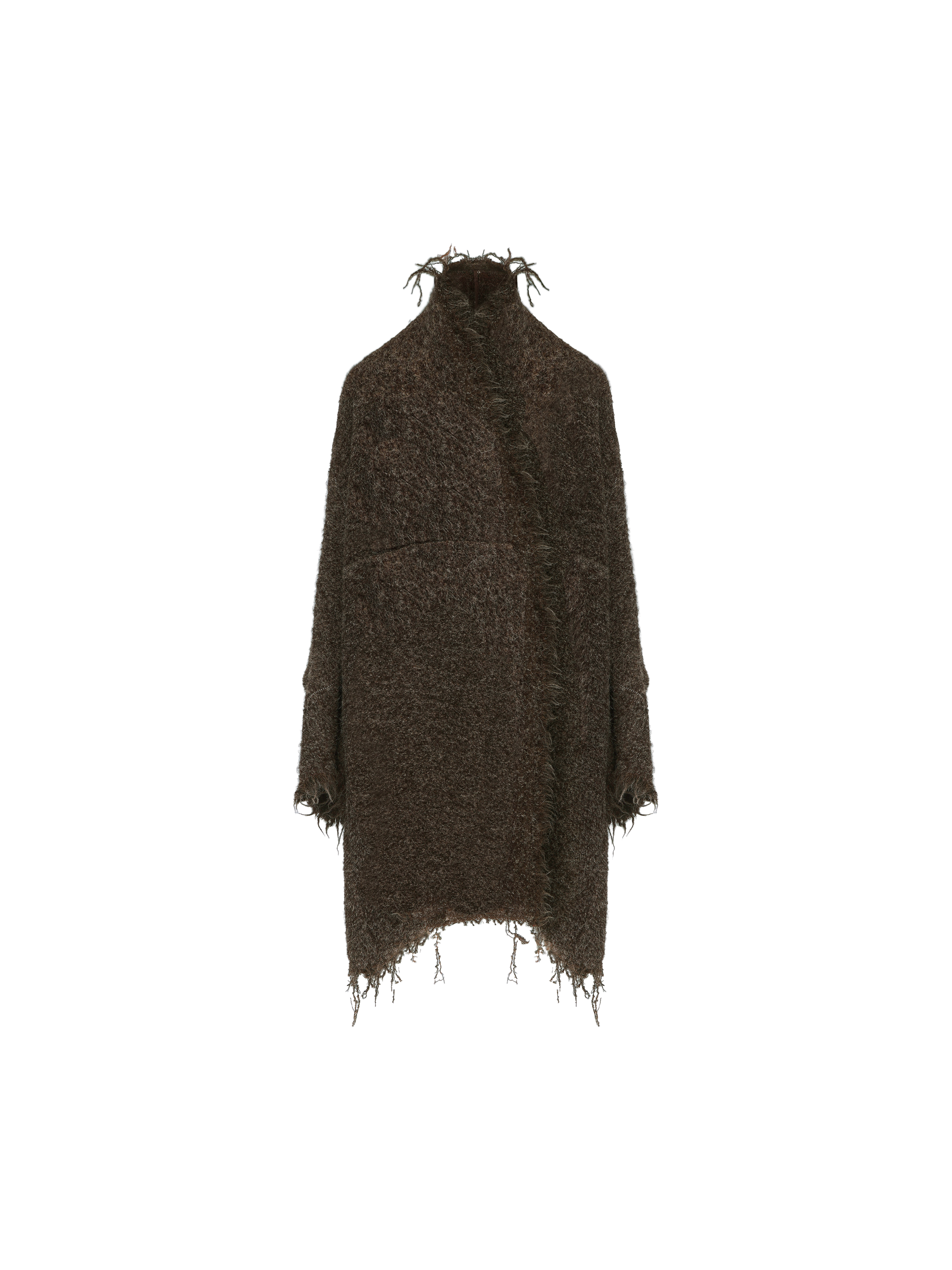 Alpaca Wool Structured Long Cardigan