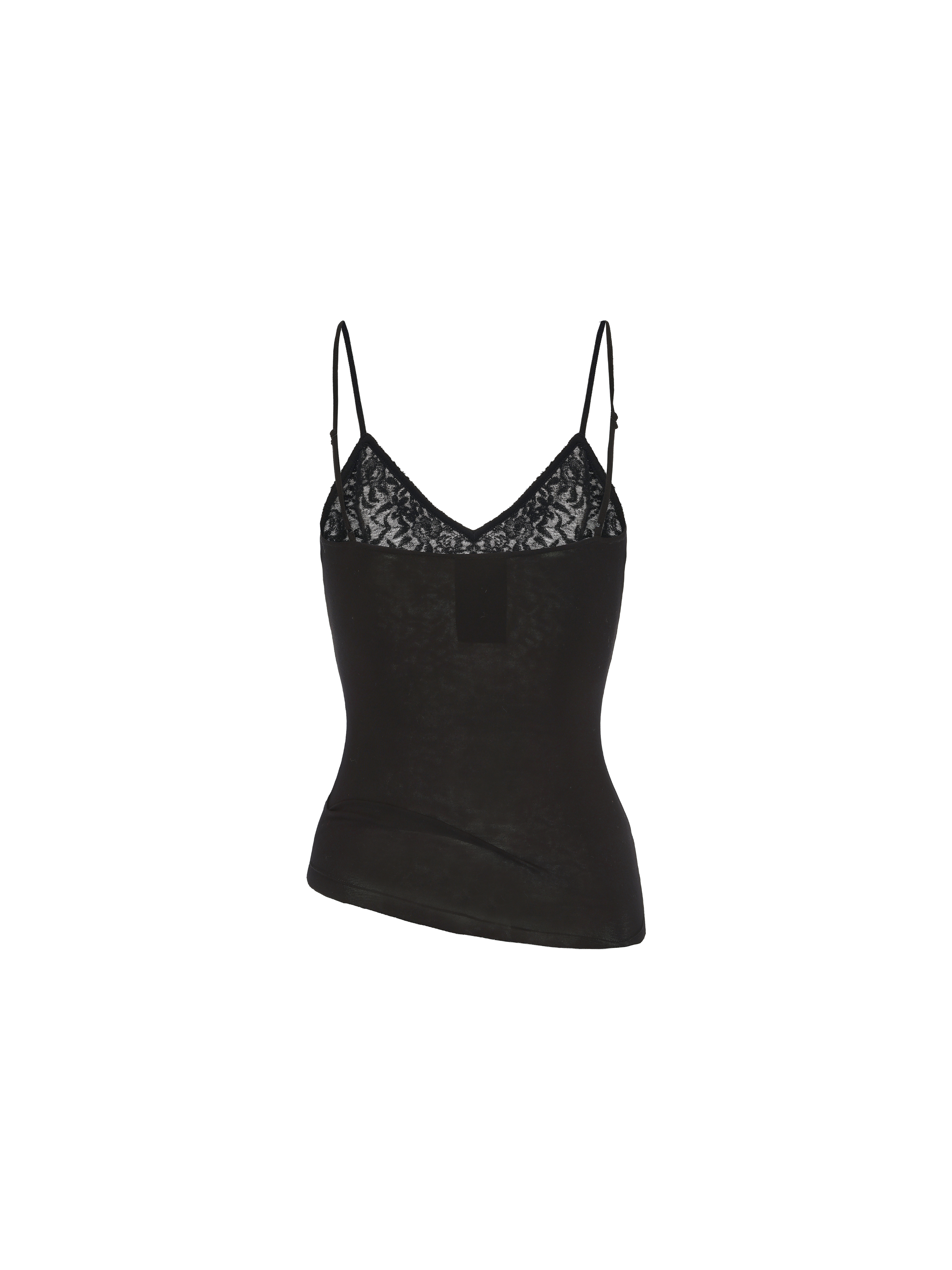 Black Wool Lace Camisole