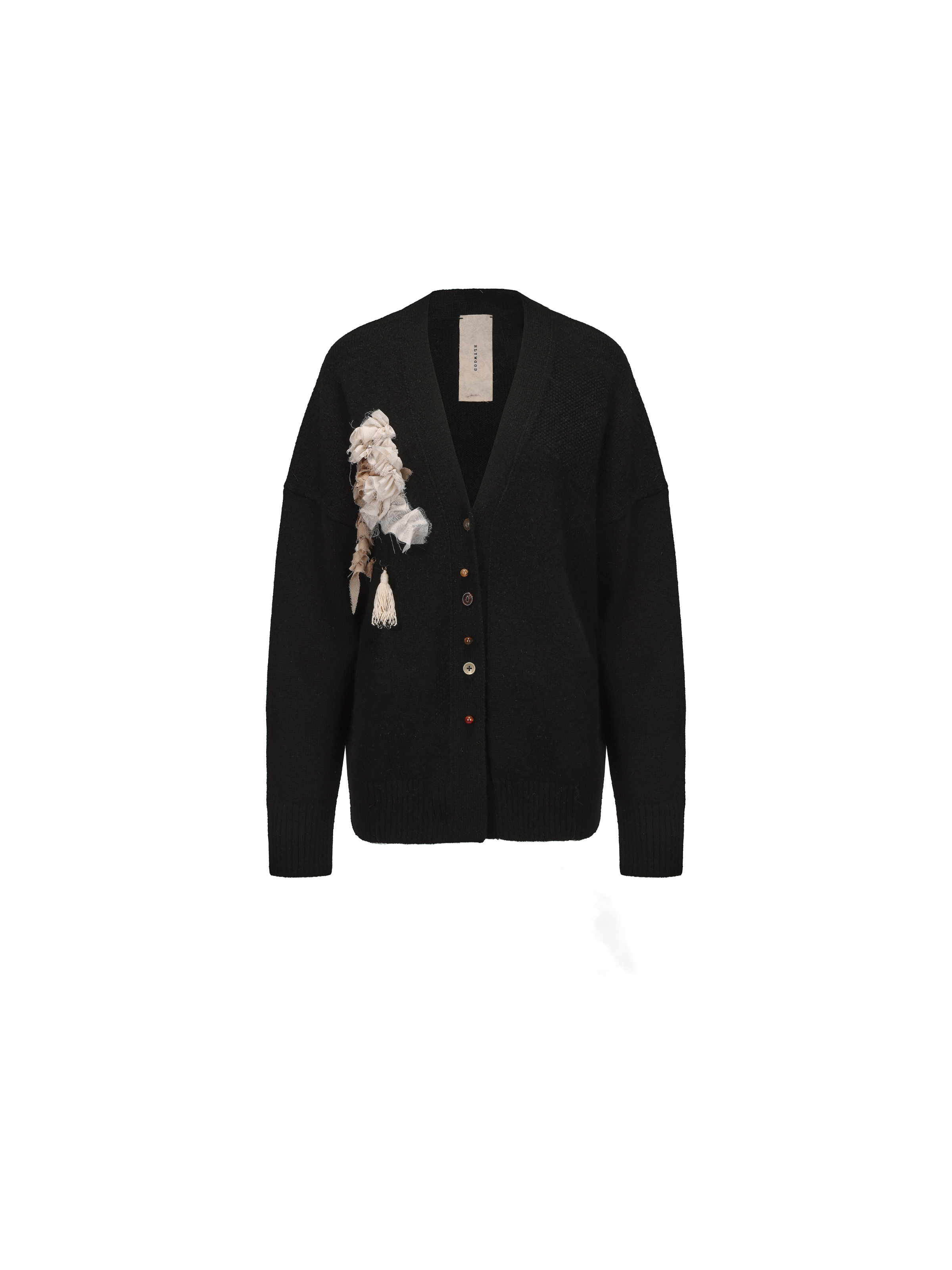 Black Beaded Sweater Cardigan