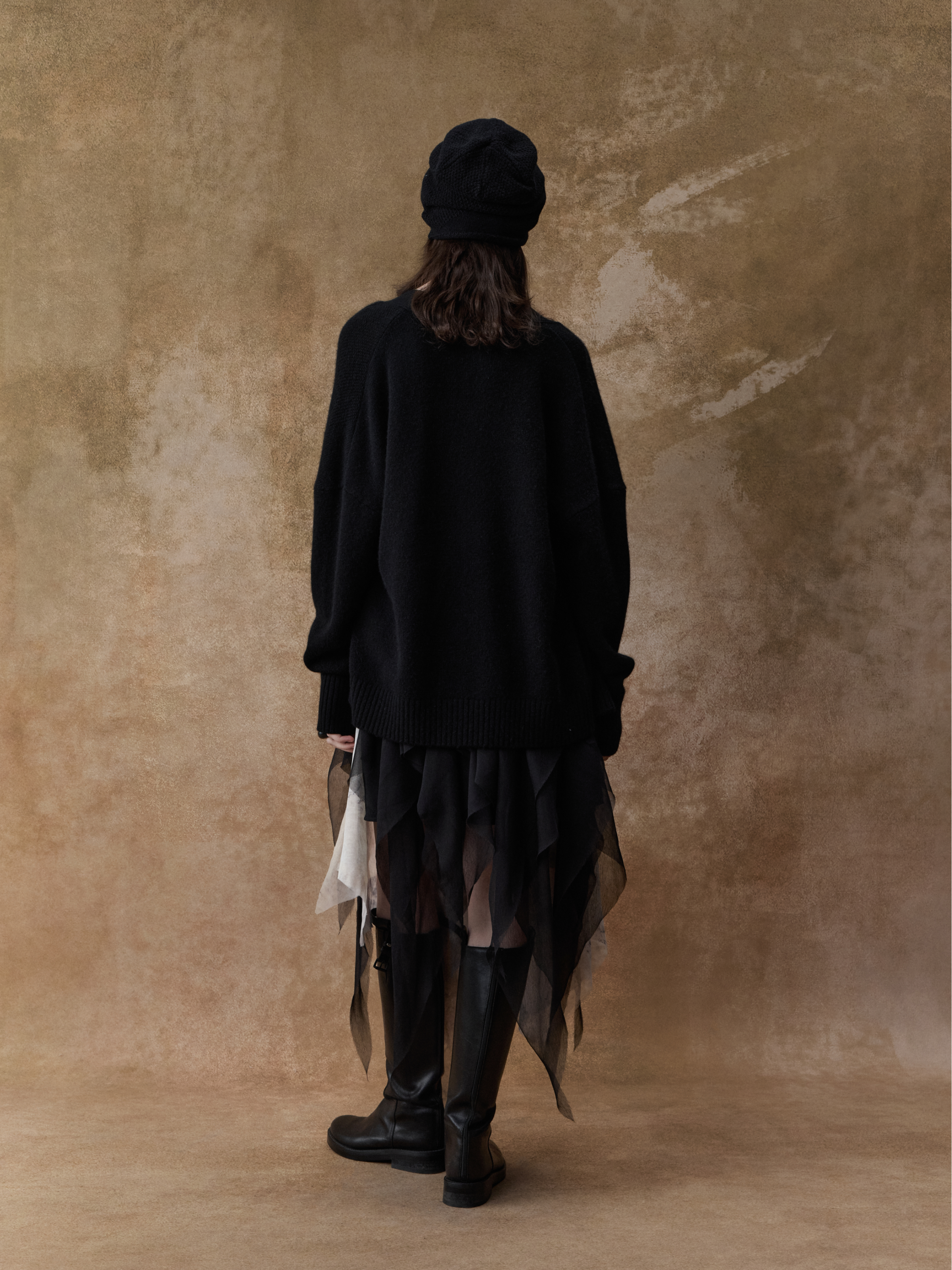 Black Beaded Sweater Cardigan