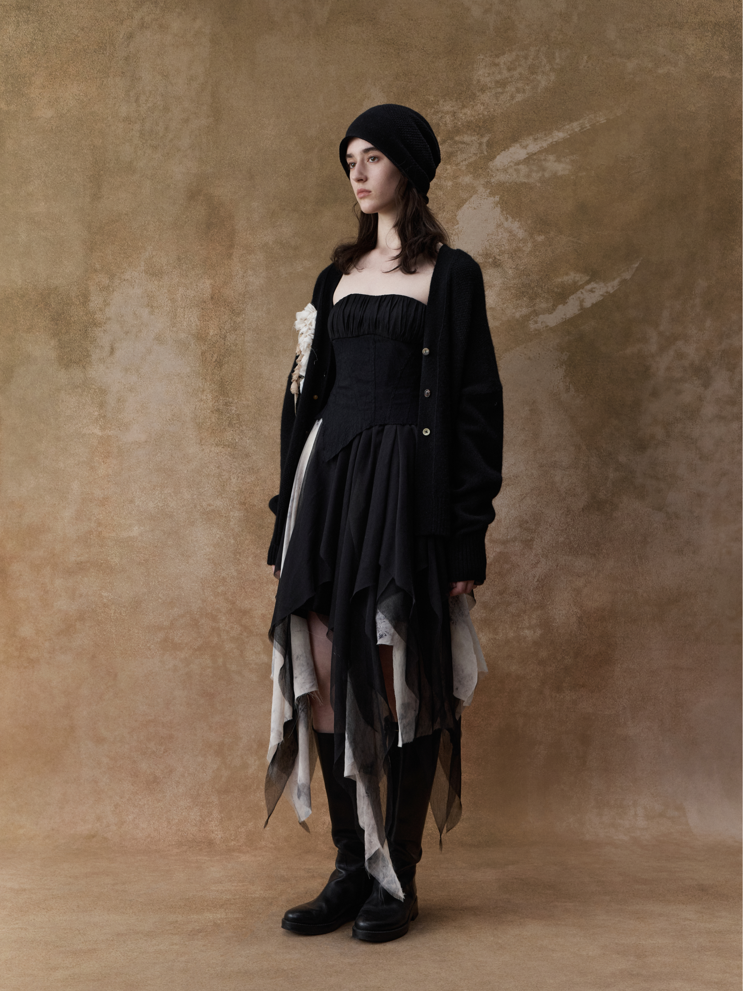 Black Beaded Sweater Cardigan