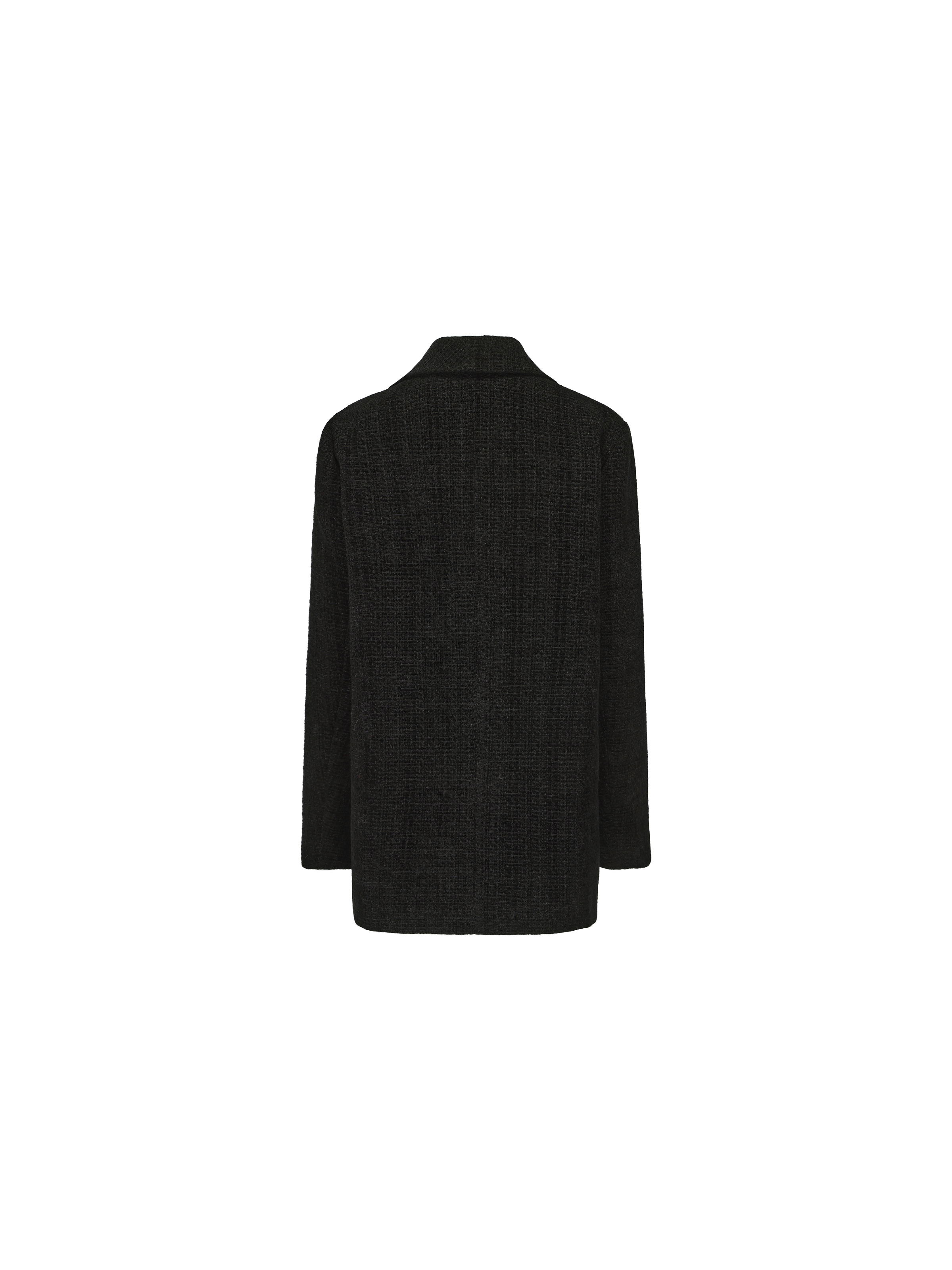 Black Knit Frayed Edge Suit