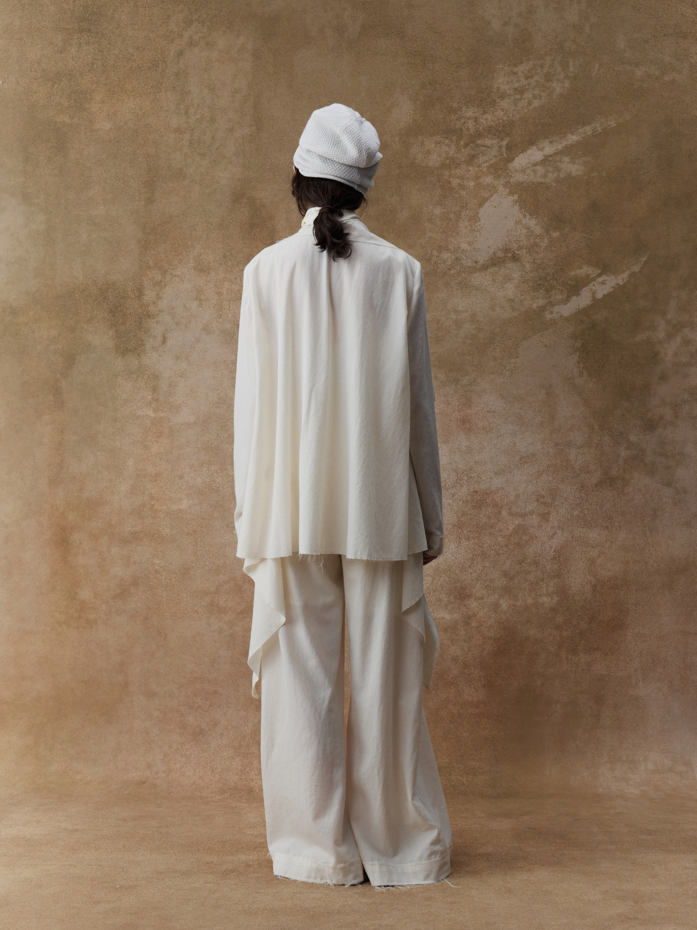 Cream Wide Collar Lace Trimmed Cardigan