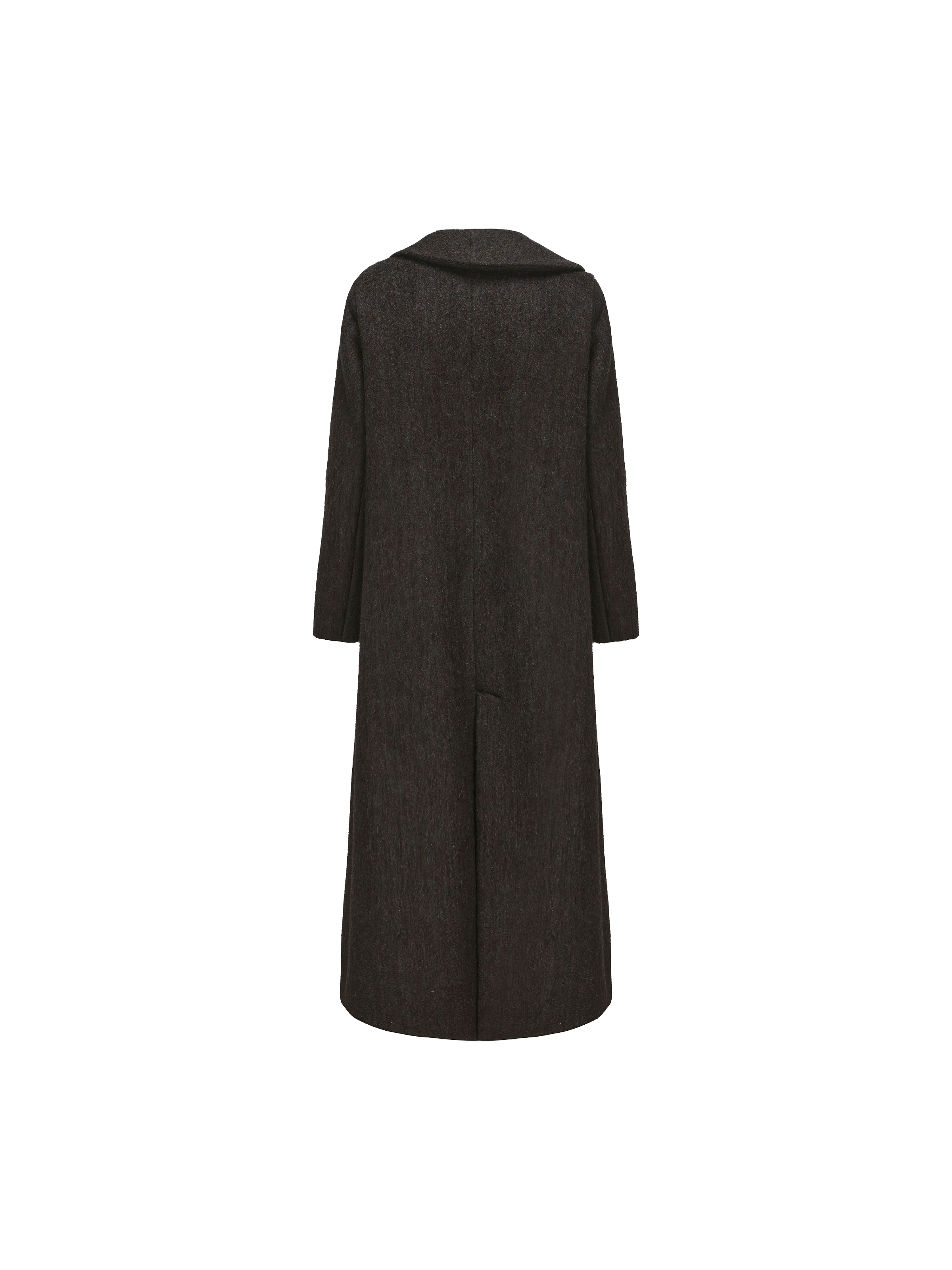 Bluish Purple Asymmetric Collar Coat