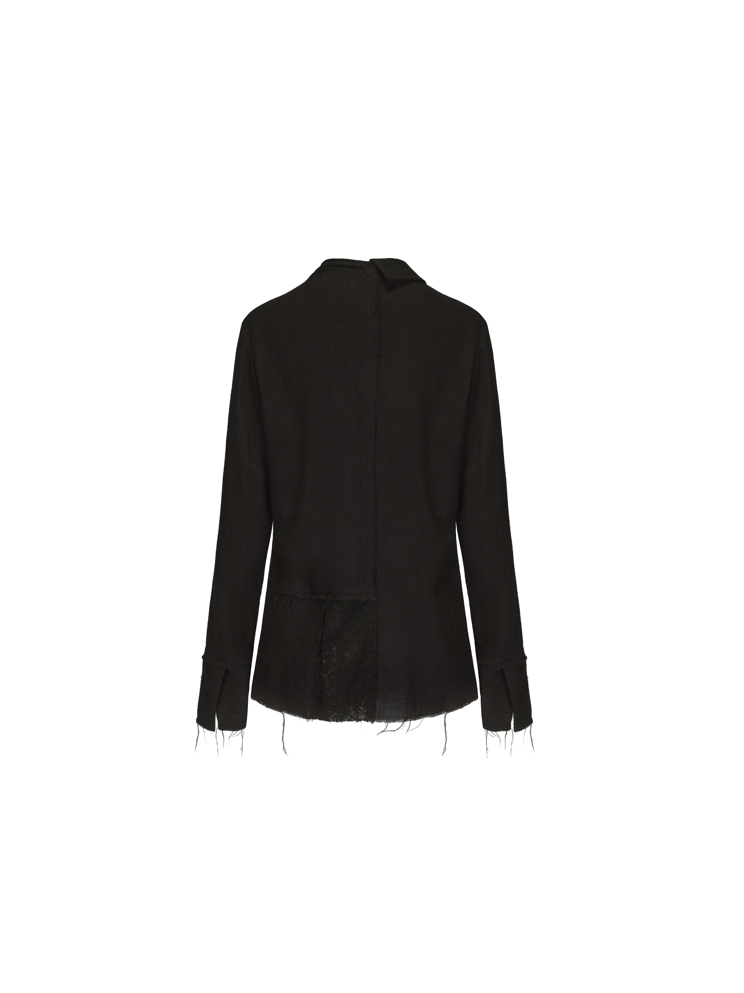 Black Wool Lace Shirt