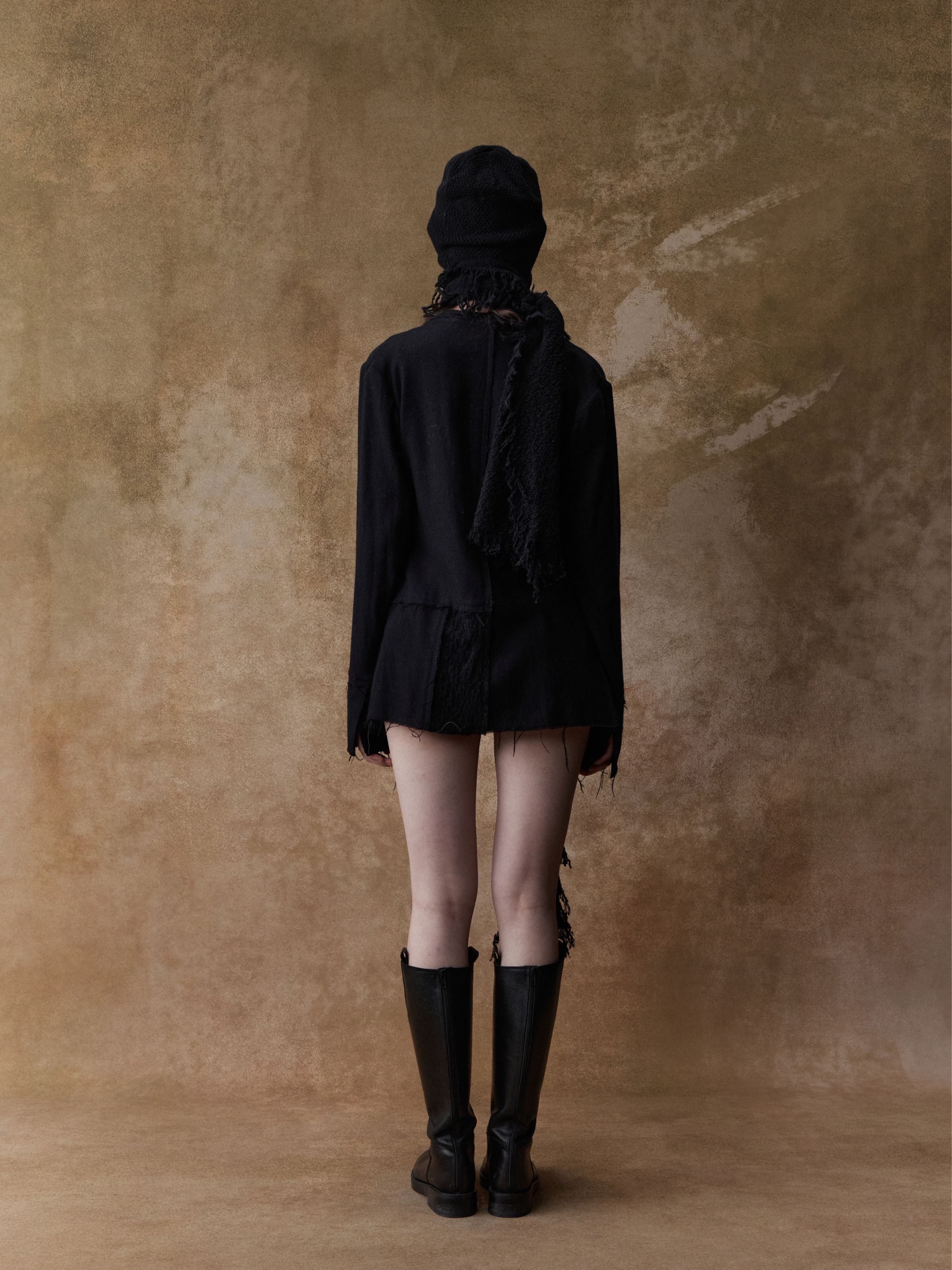 Black Wool Lace Shirt