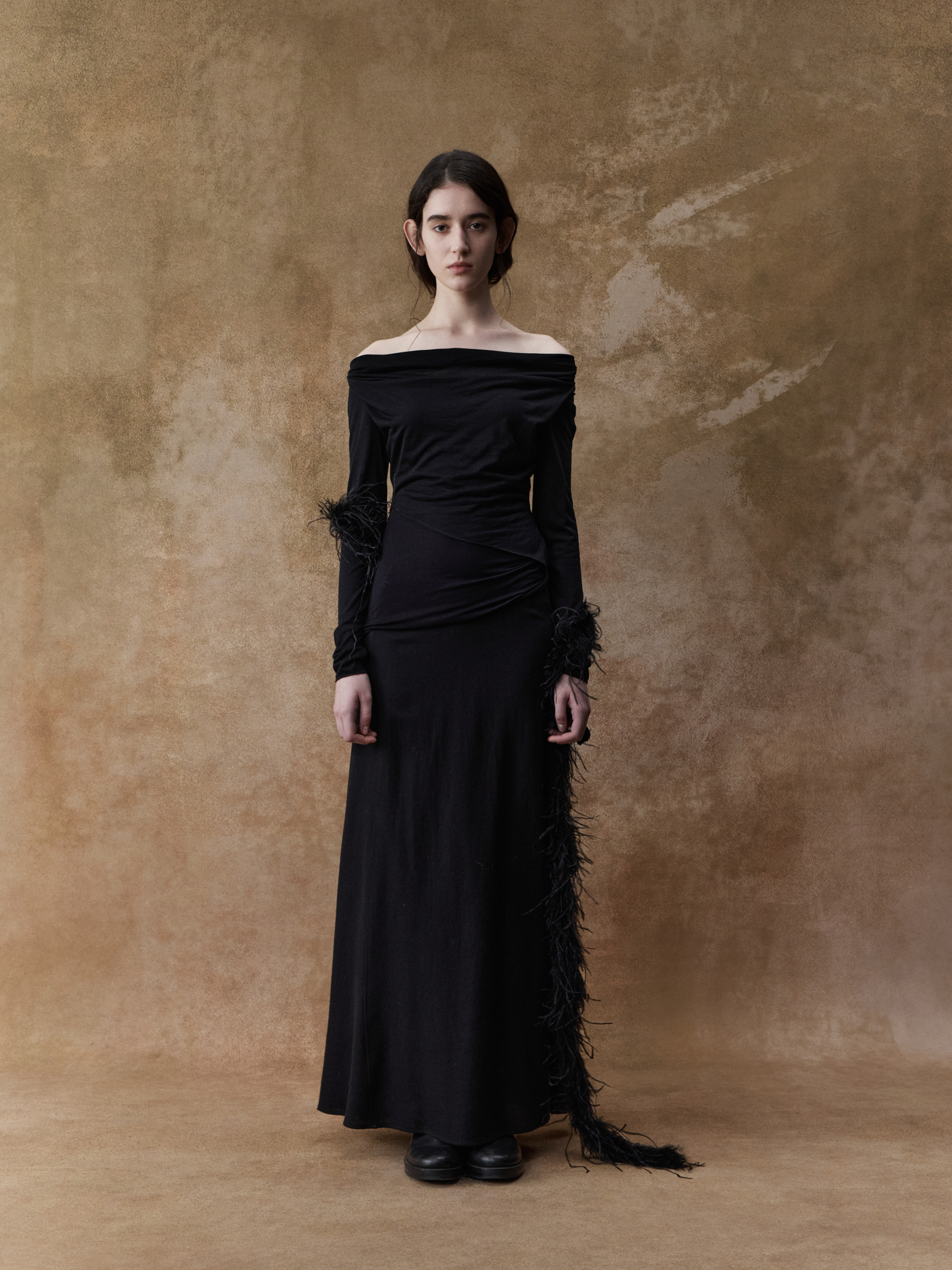 Black Knitted Low-cut top