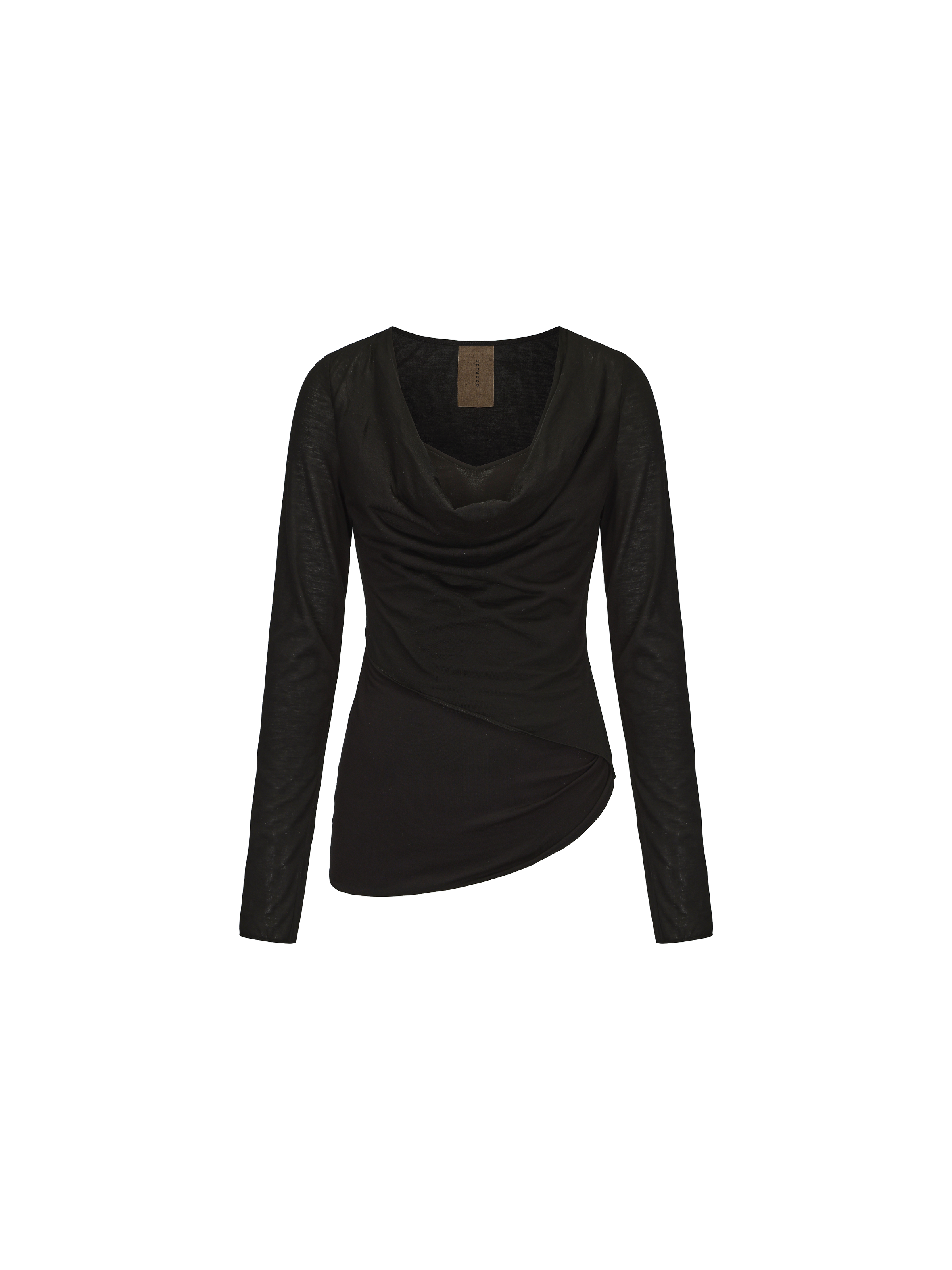 Black Knitted Low-cut top