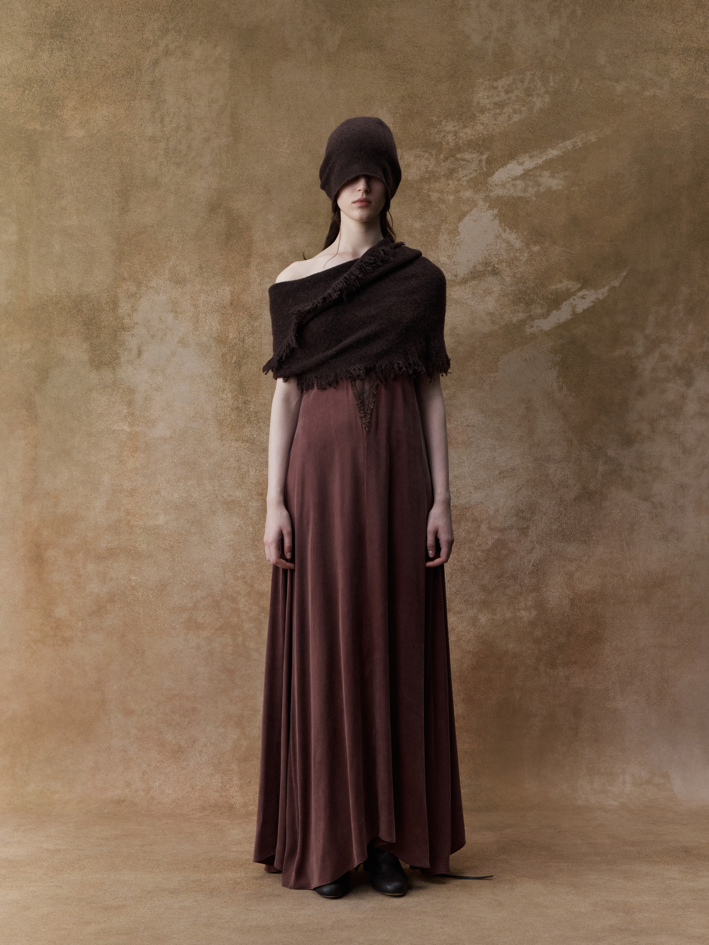 Dark Red Contrasting Patchwork Strap Dress