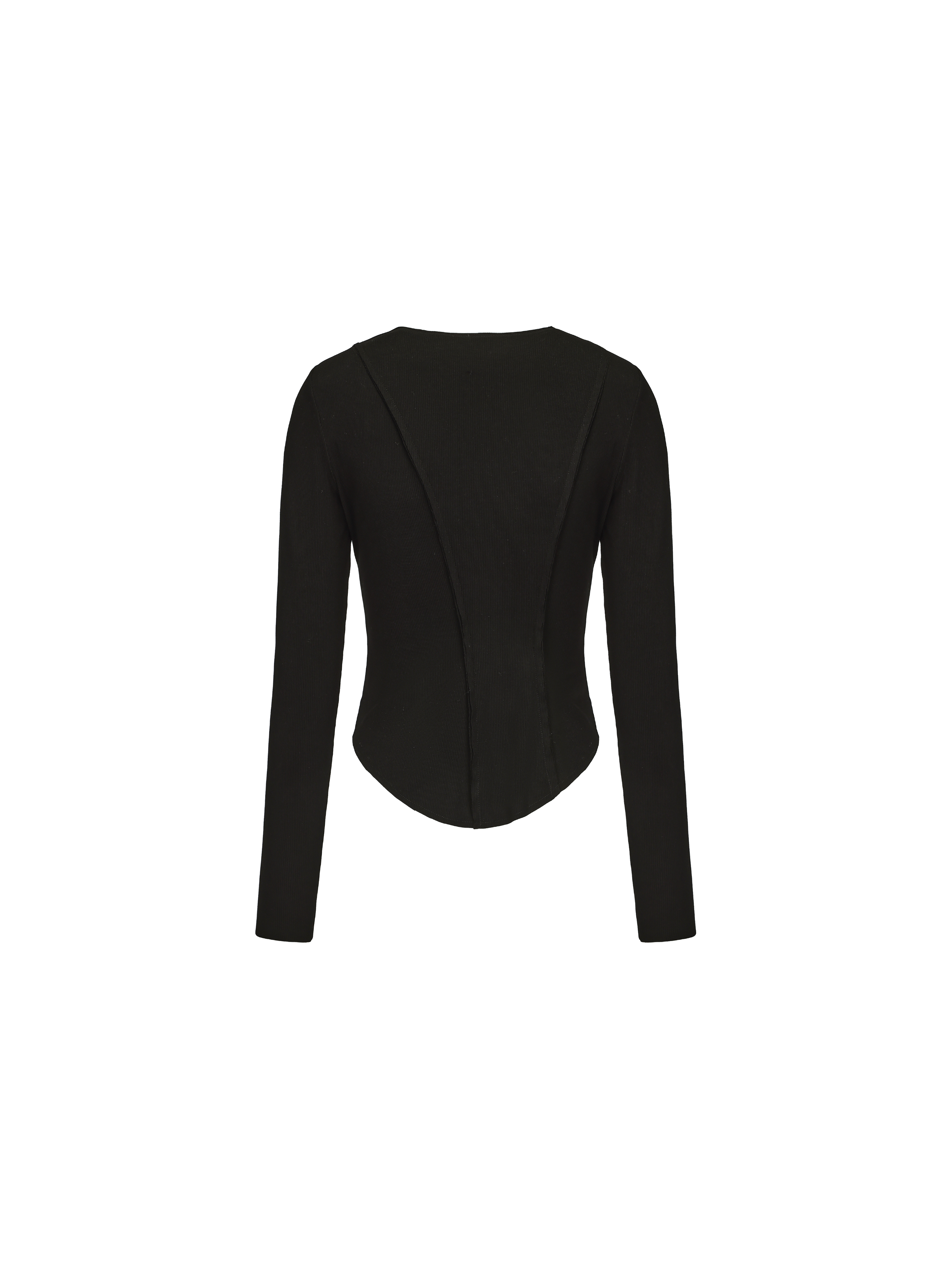 Black Panelled Short Cardigan