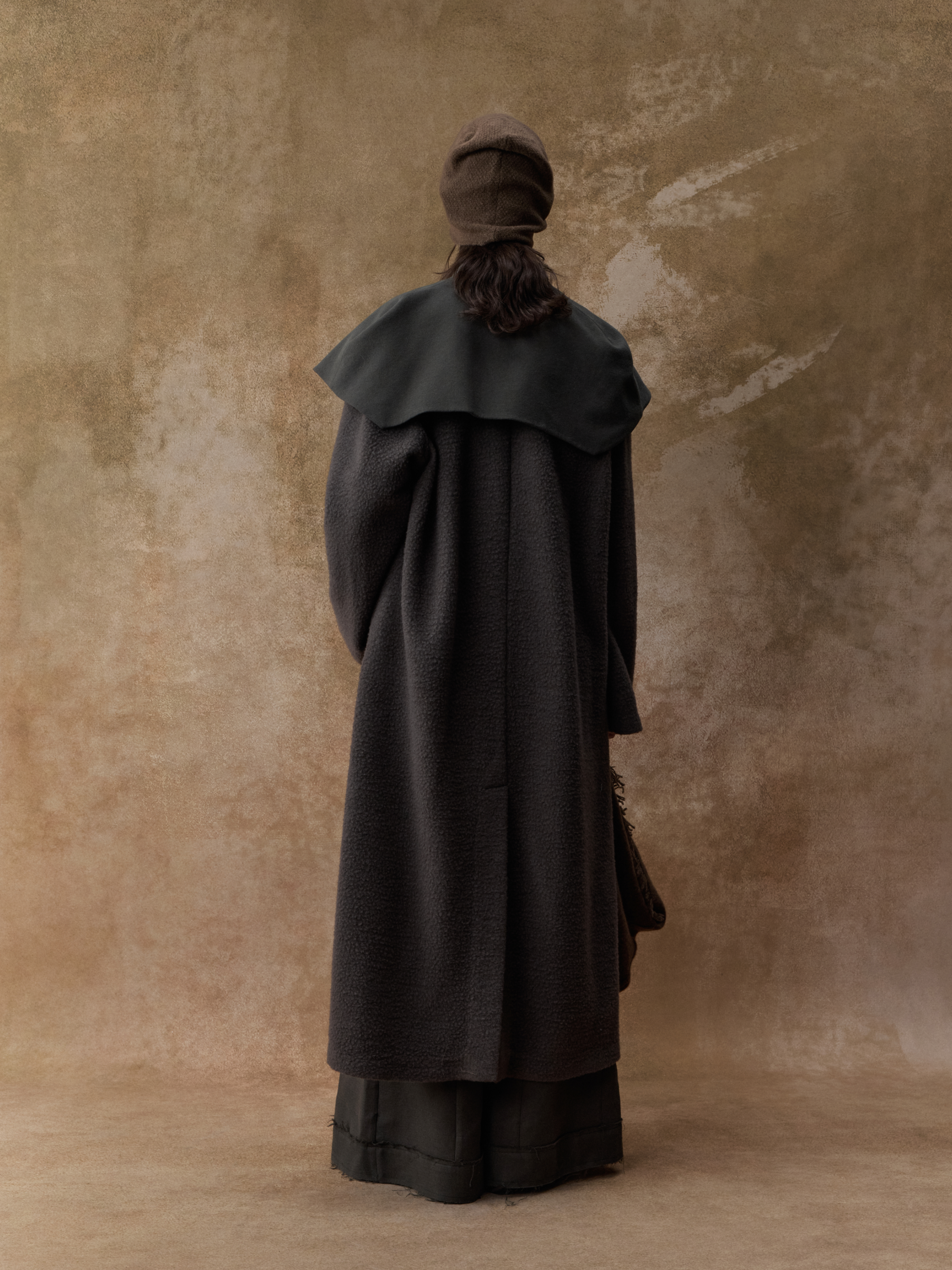 Gray-green Sailor Collar Coat