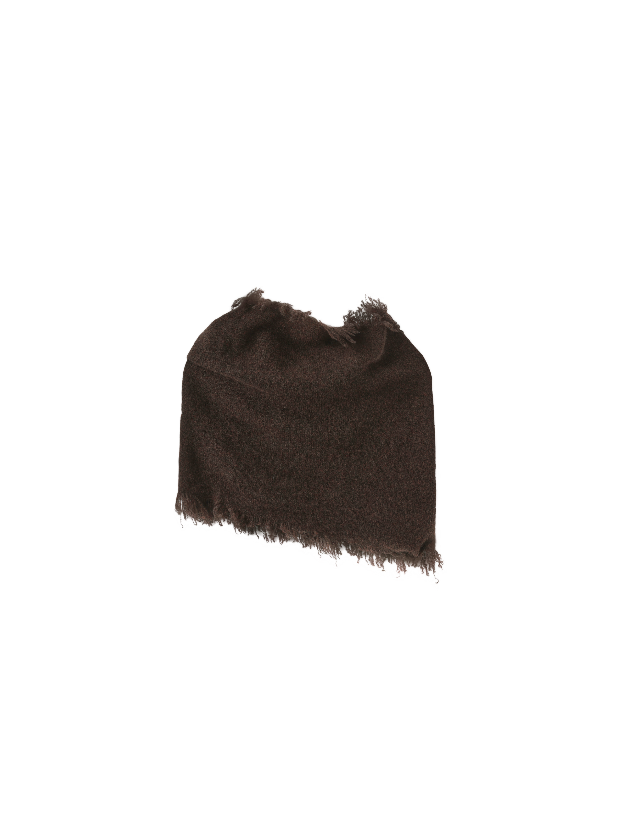 Floral Coffee Yak Wool Shawl Scarf