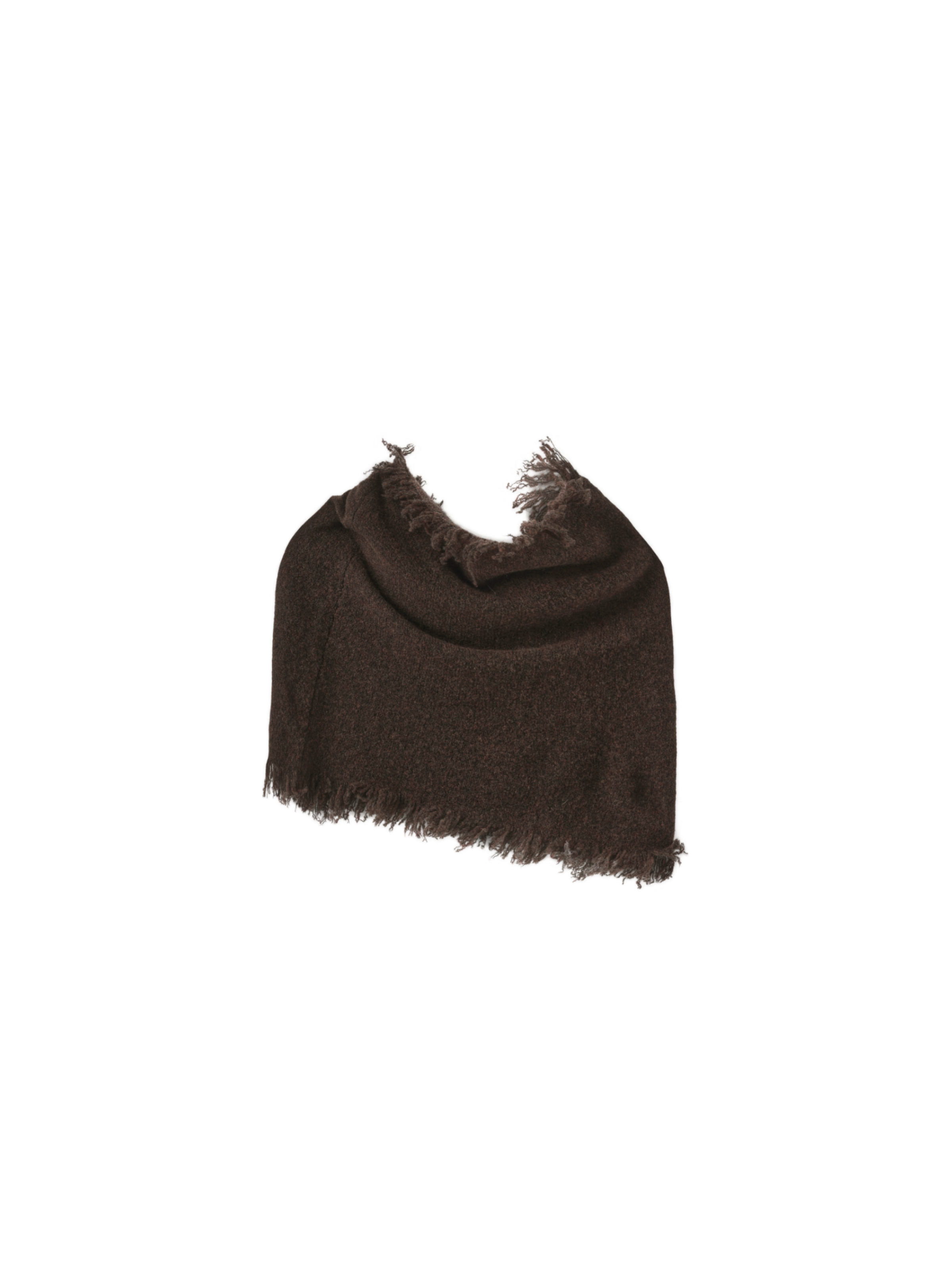 Floral Coffee Yak Wool Shawl Scarf