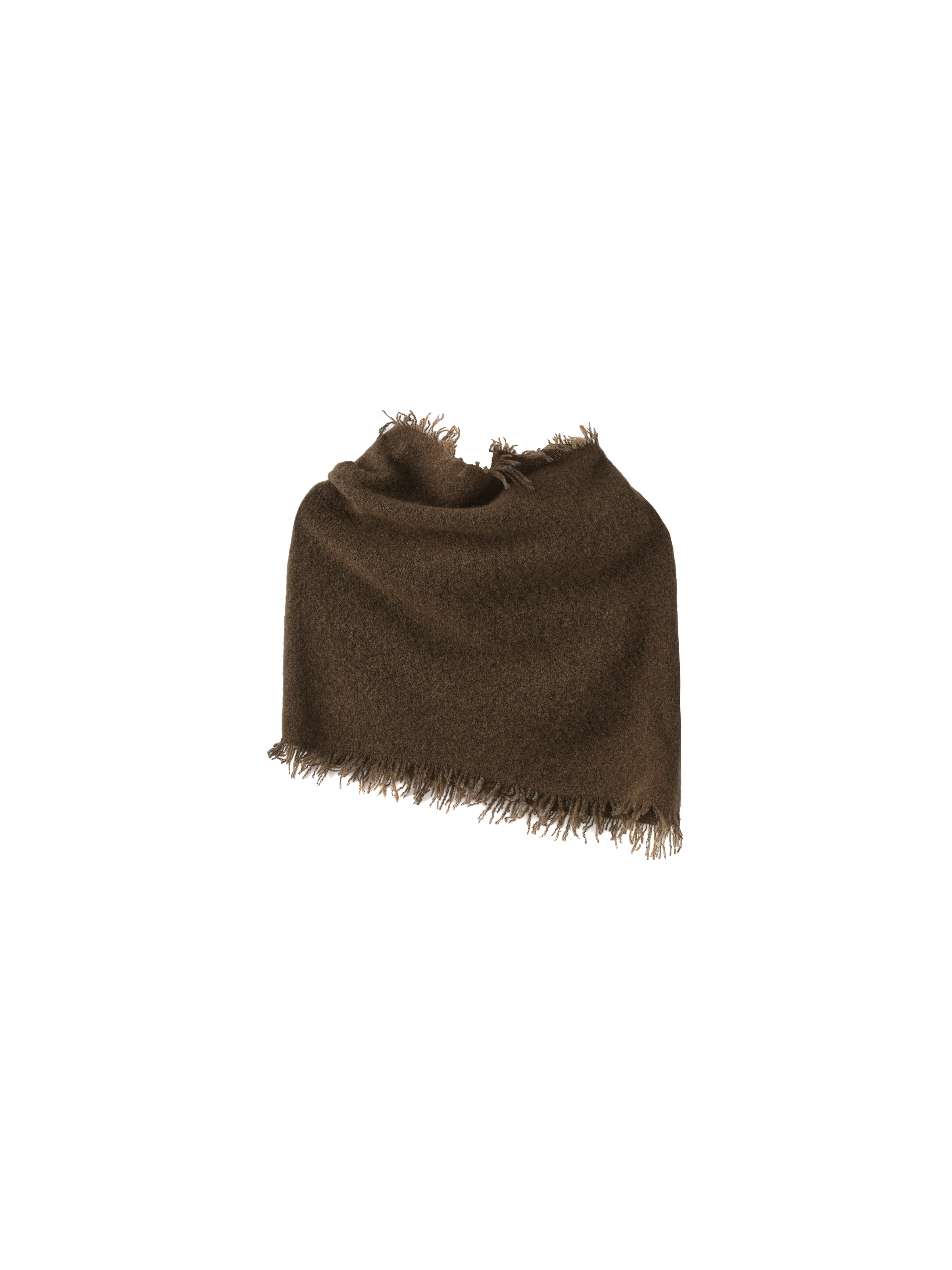 Deep Khaki Yak Wool Shawl Scarf