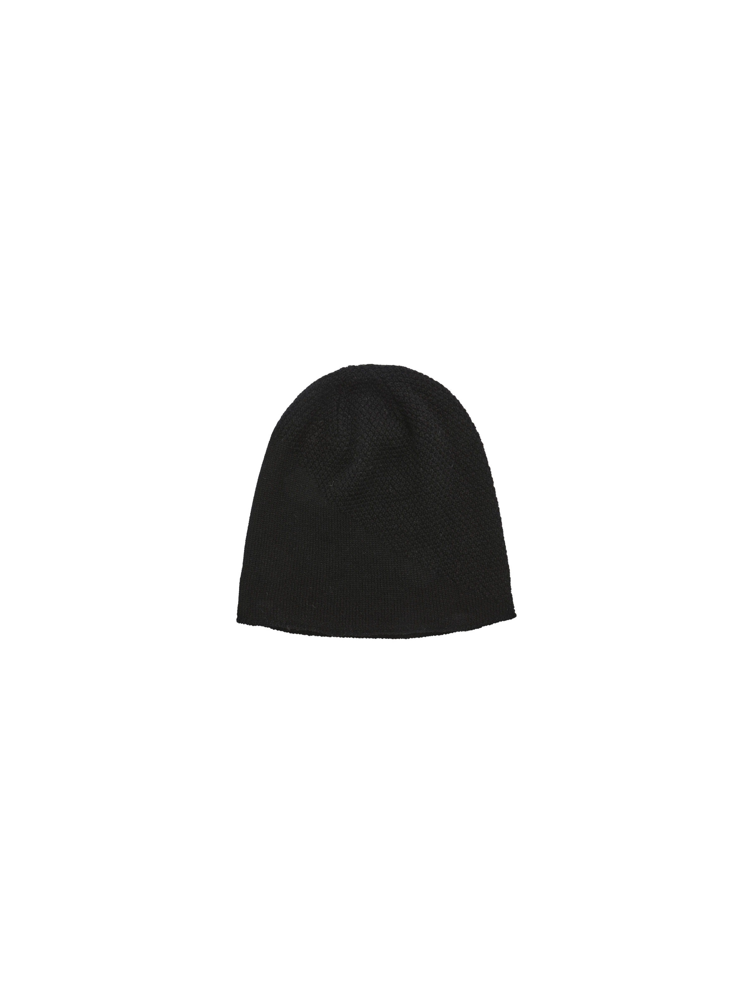 Black Panelled Knit Hat