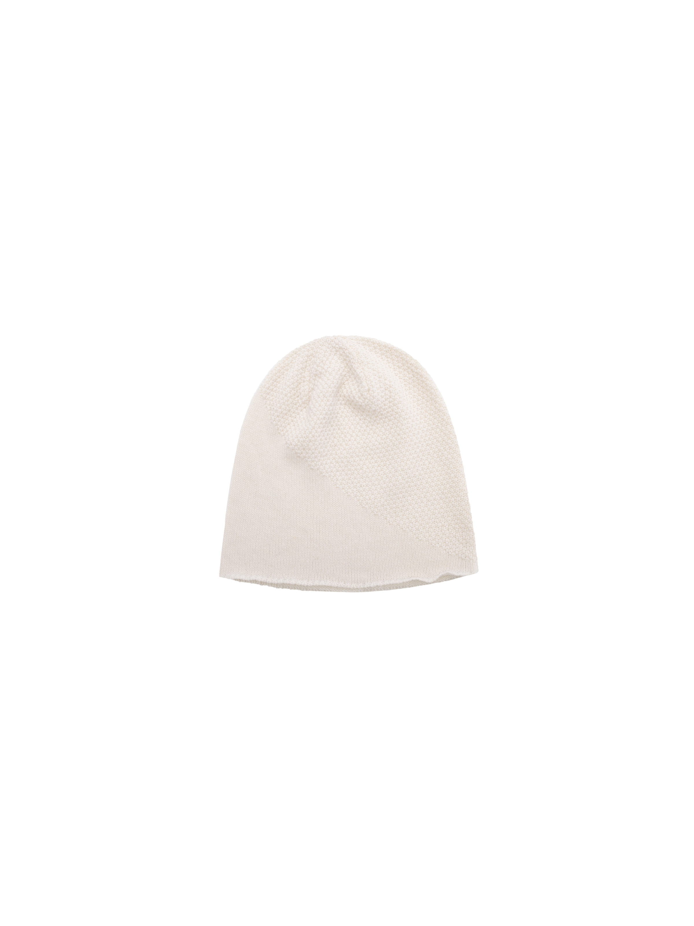 Cream Panelled Knit Hat