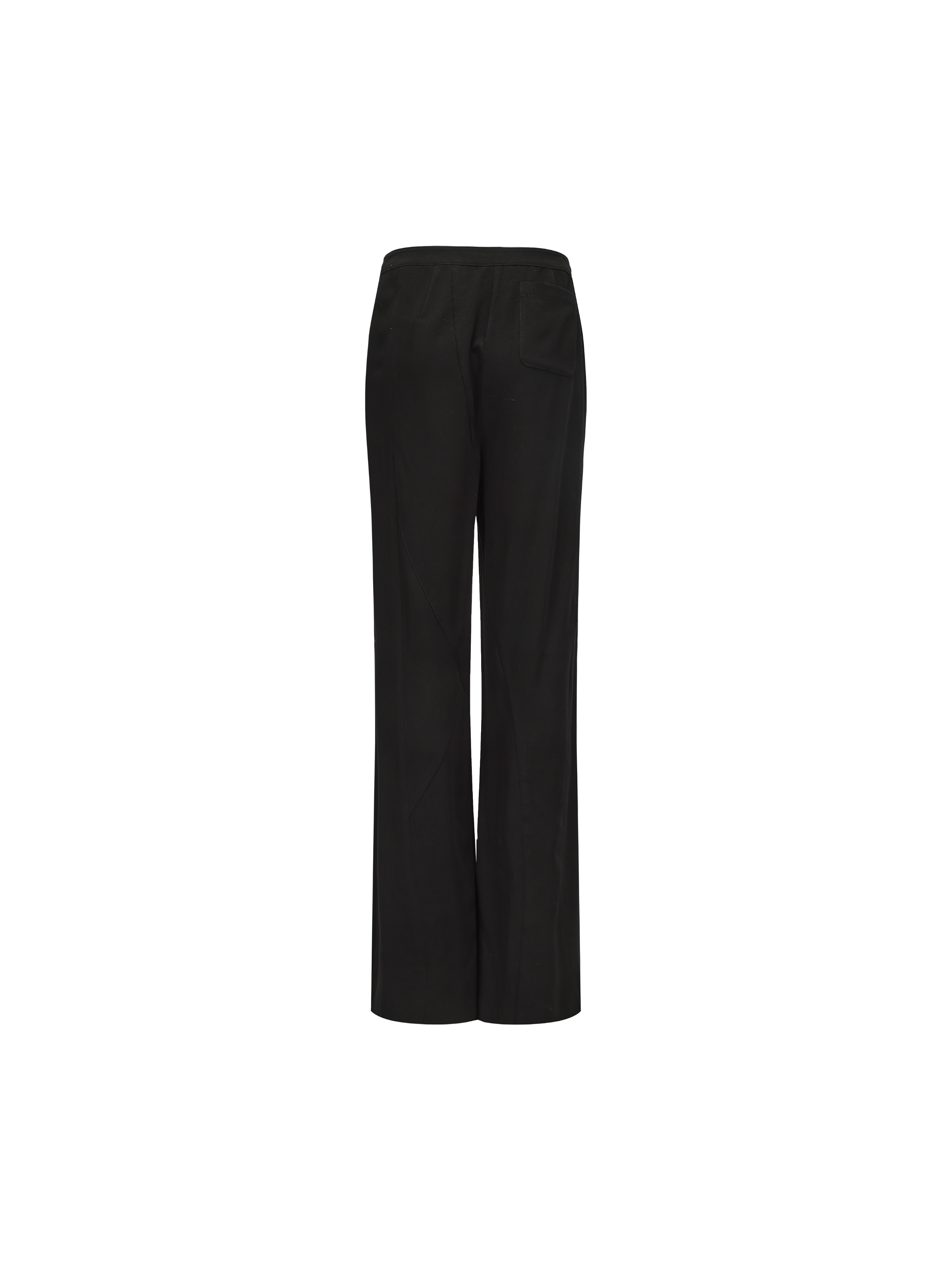 Black Straight-Leg Tailored Pants