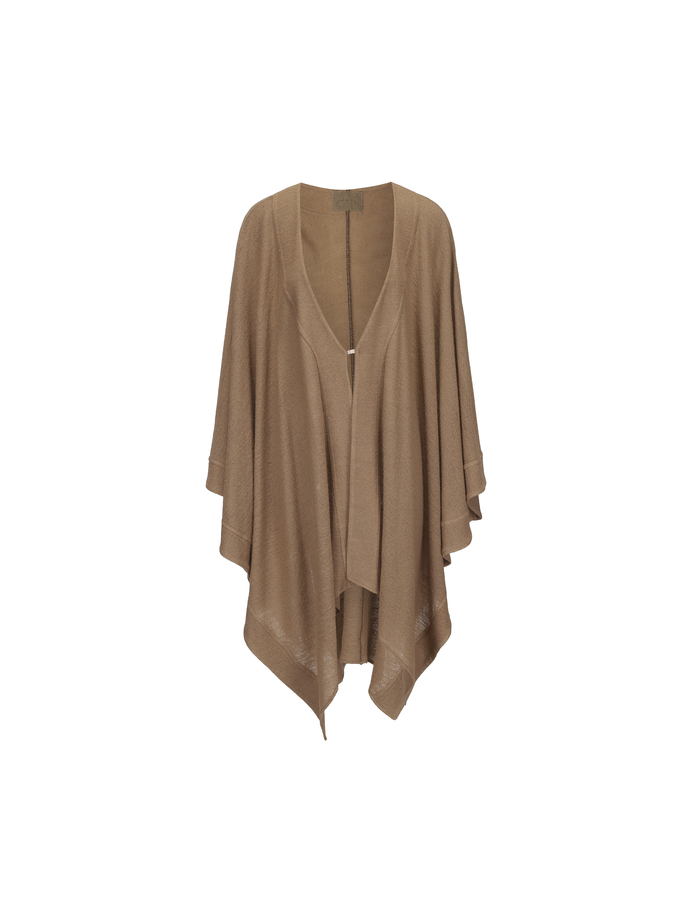 Camel Wool Draped Cape