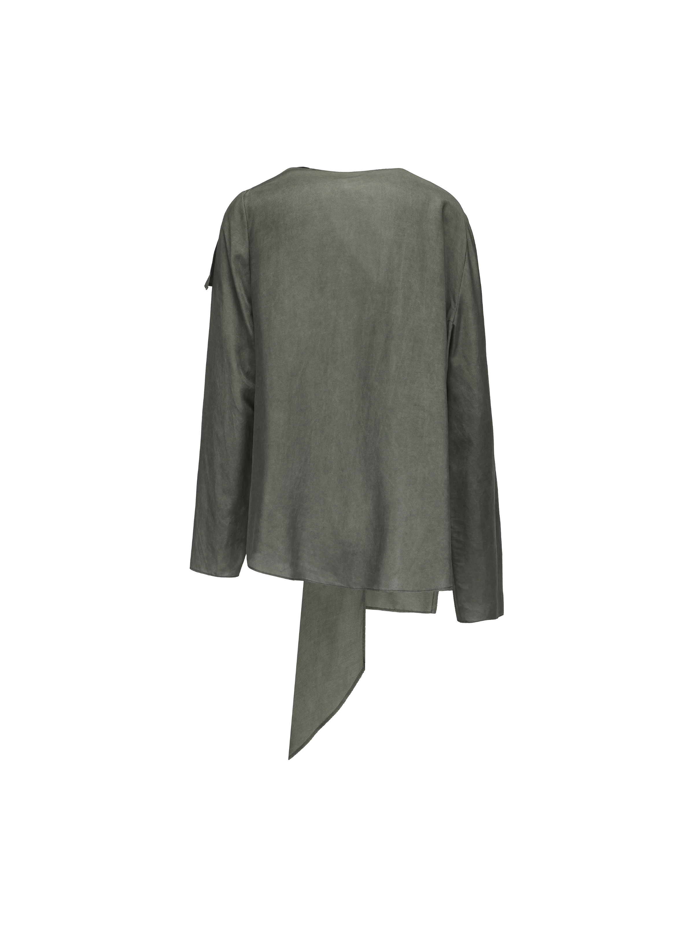 Gray-Blue Flounce Shirt