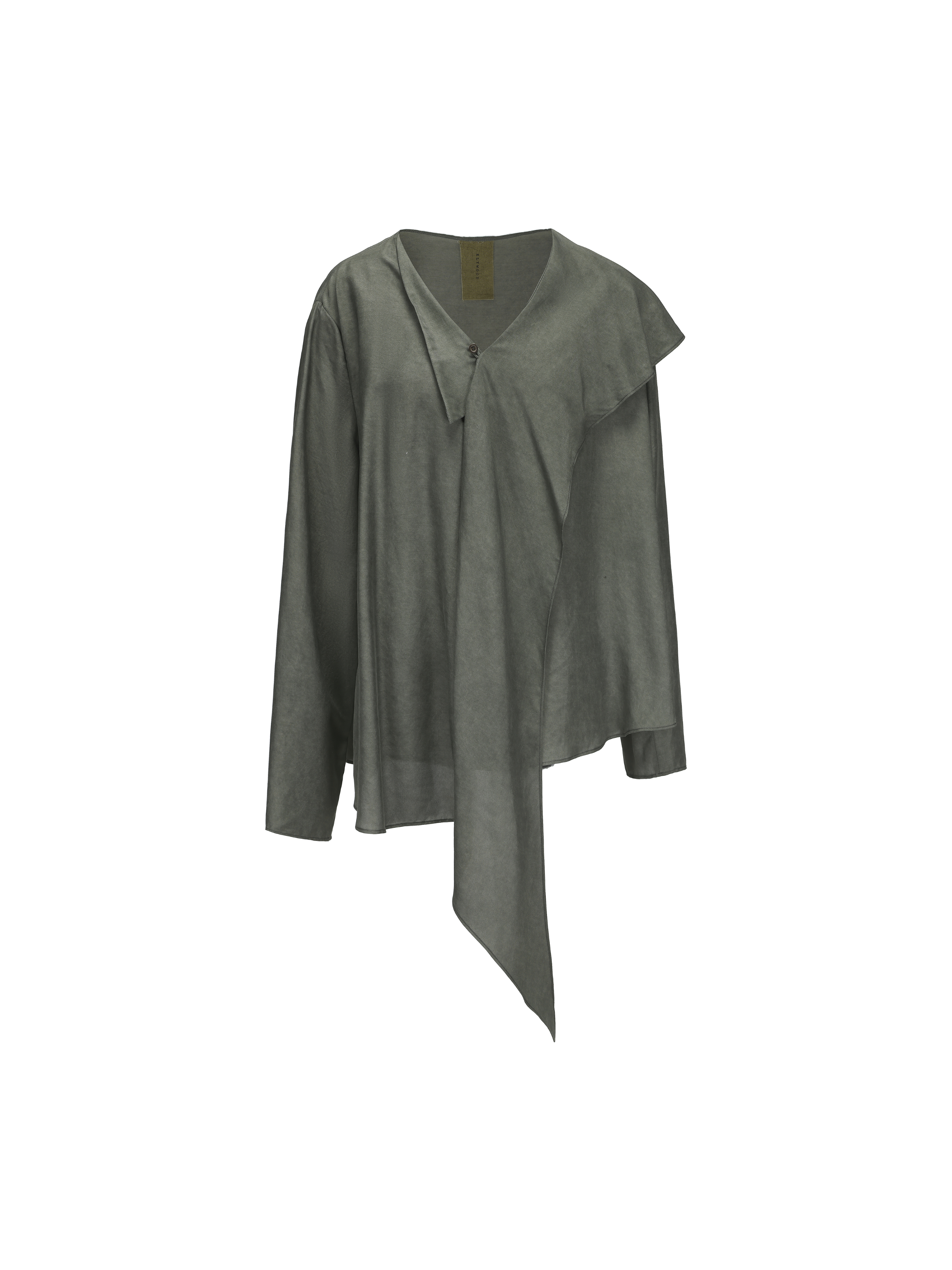 Gray-Blue Flounce Shirt