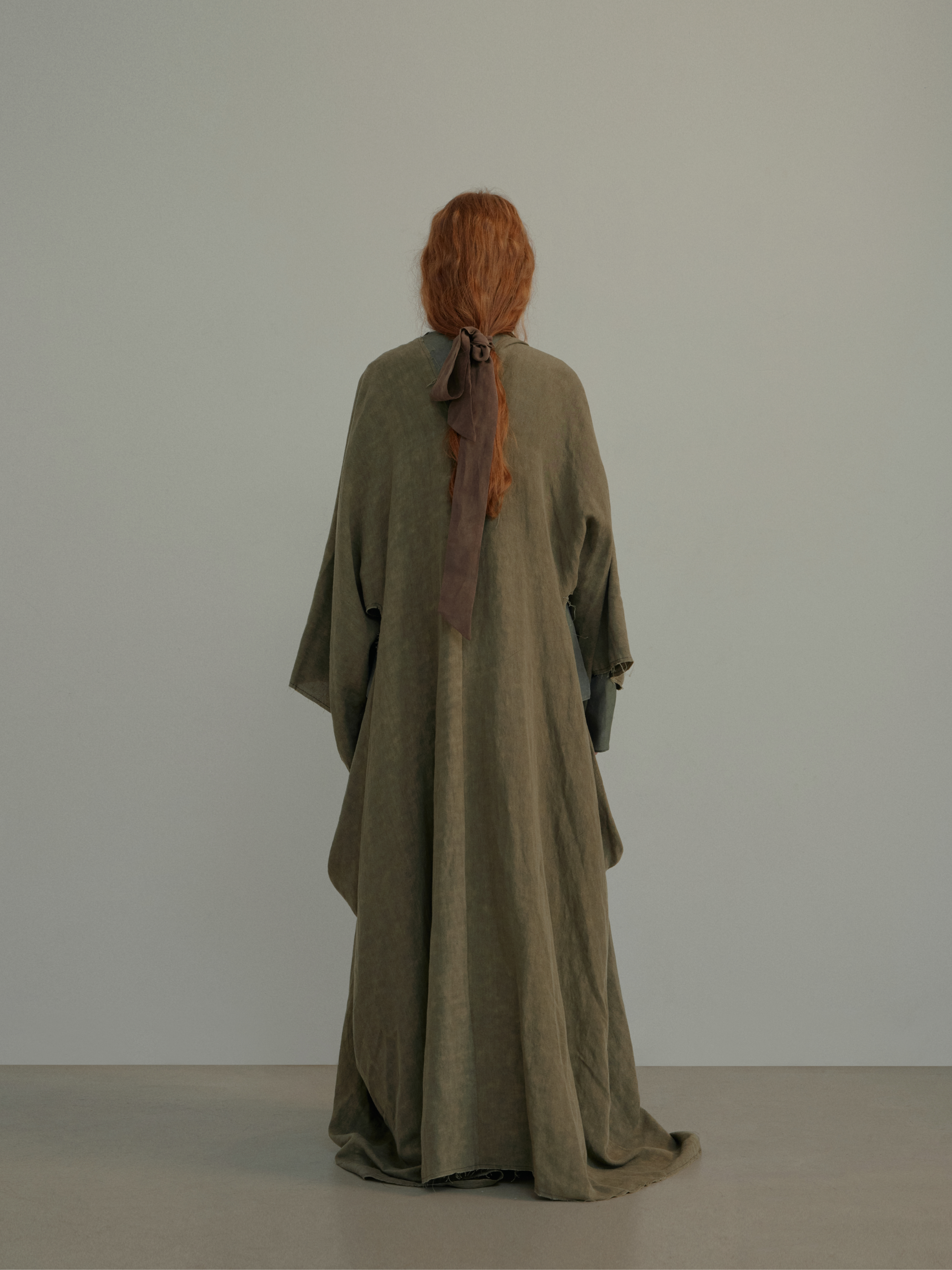 Green Linen Loose Robe