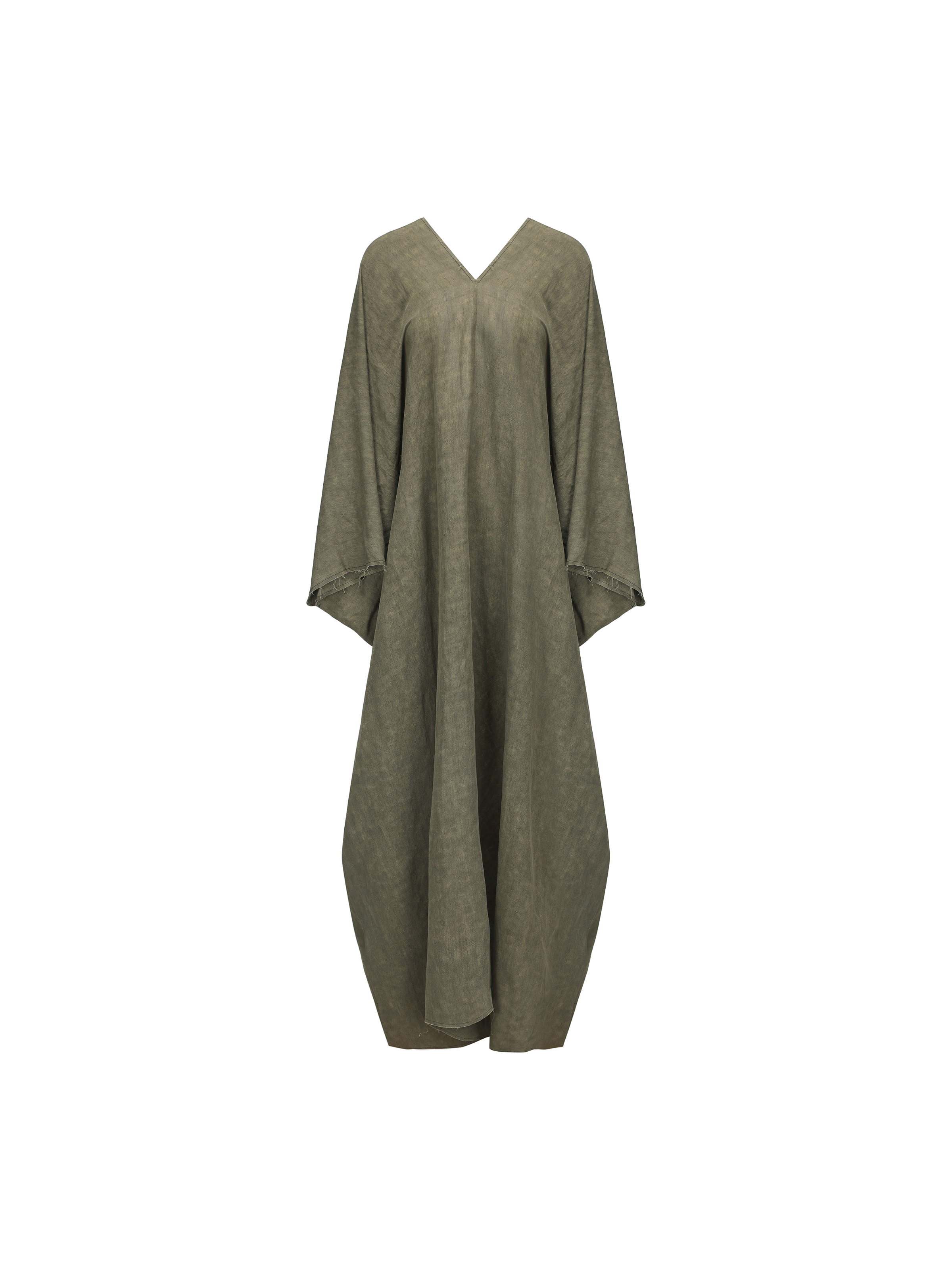 Green Linen Loose Robe