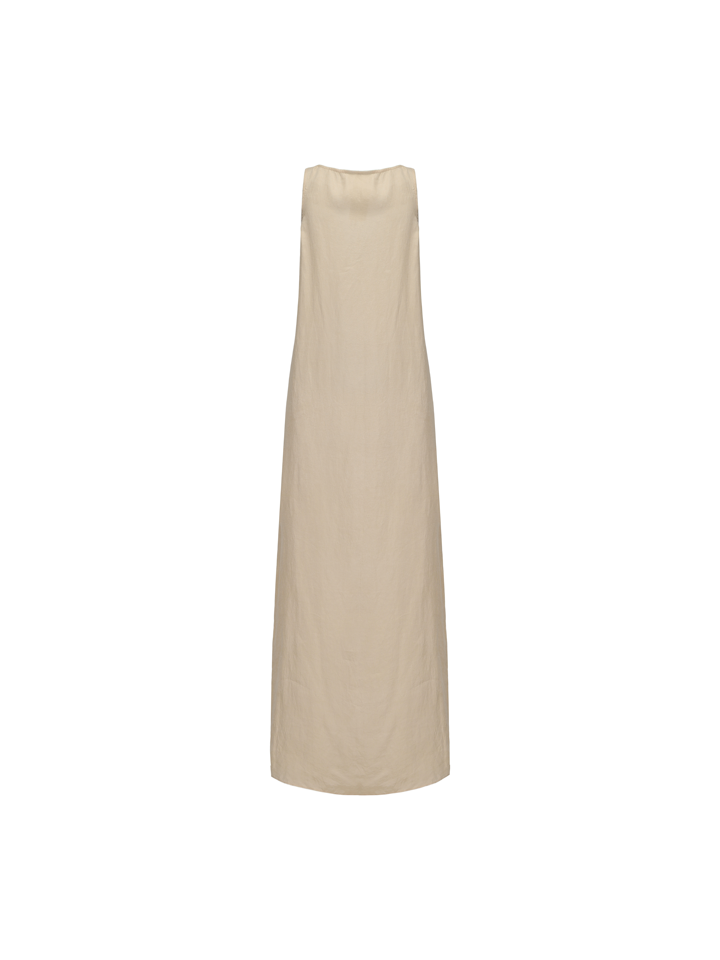 Beige Draped Tie-Front Dress