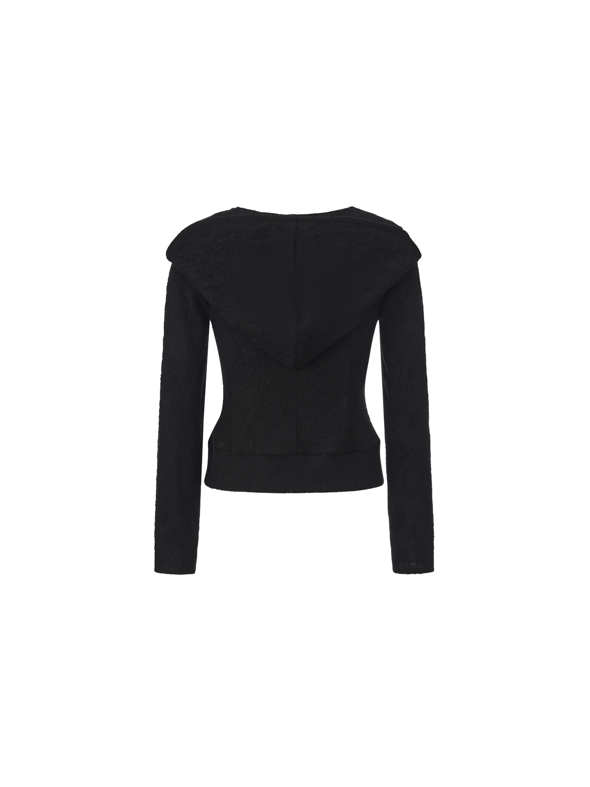 Panelled Cropped Zip-Up Hoodie