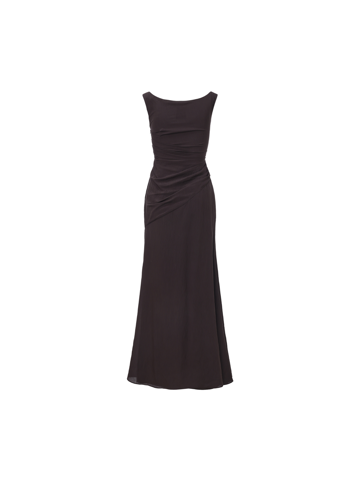Duvier Blue Asymmetric Pleated Maxi Skirt