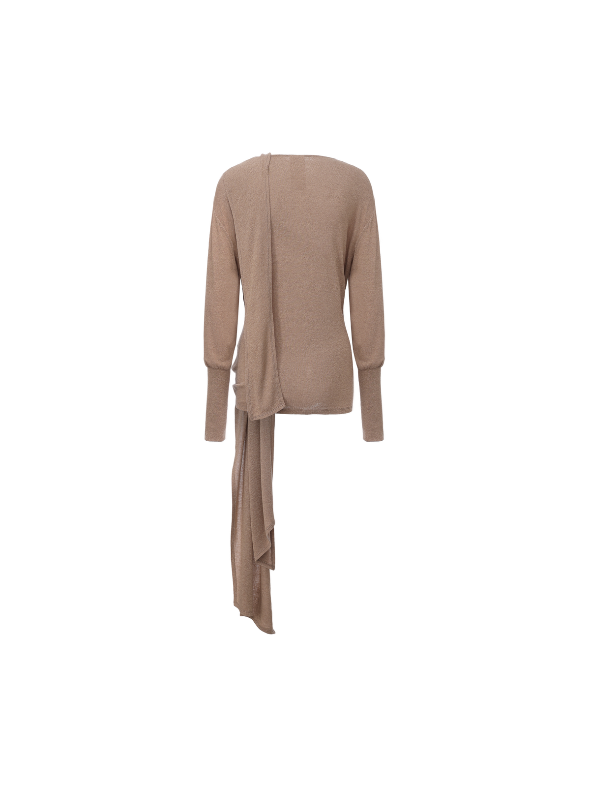 Buttoned Belted Knit Top