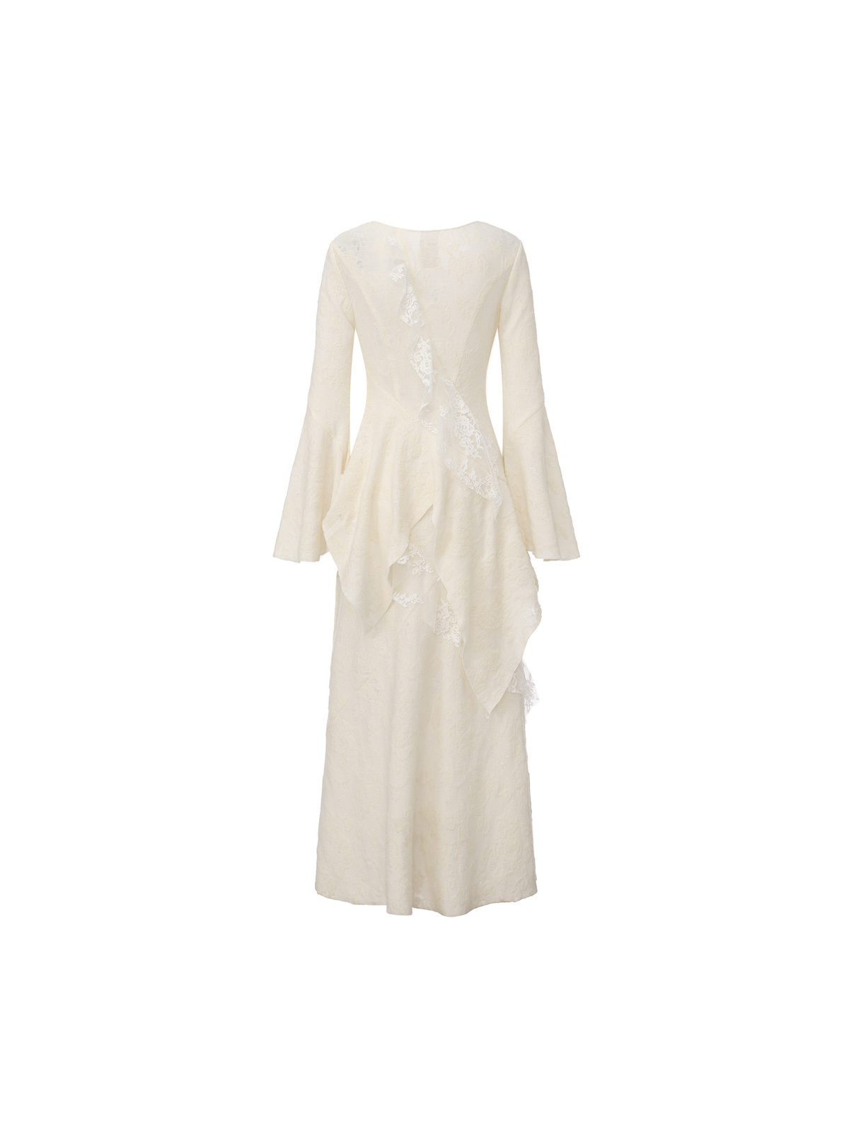 Lace Panelled Long Coat