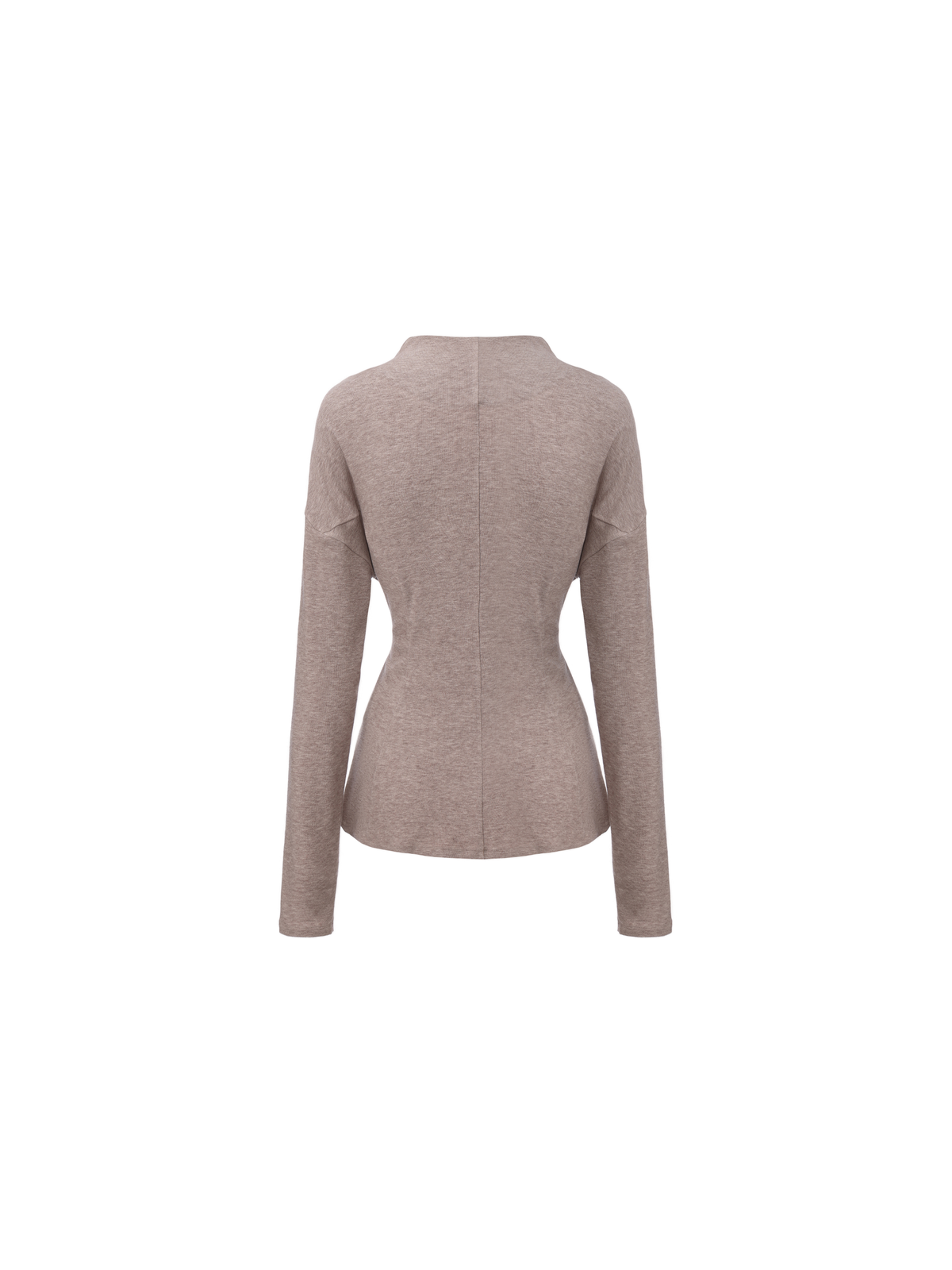 Hook-Fastened Cinched Waist Knit Top
